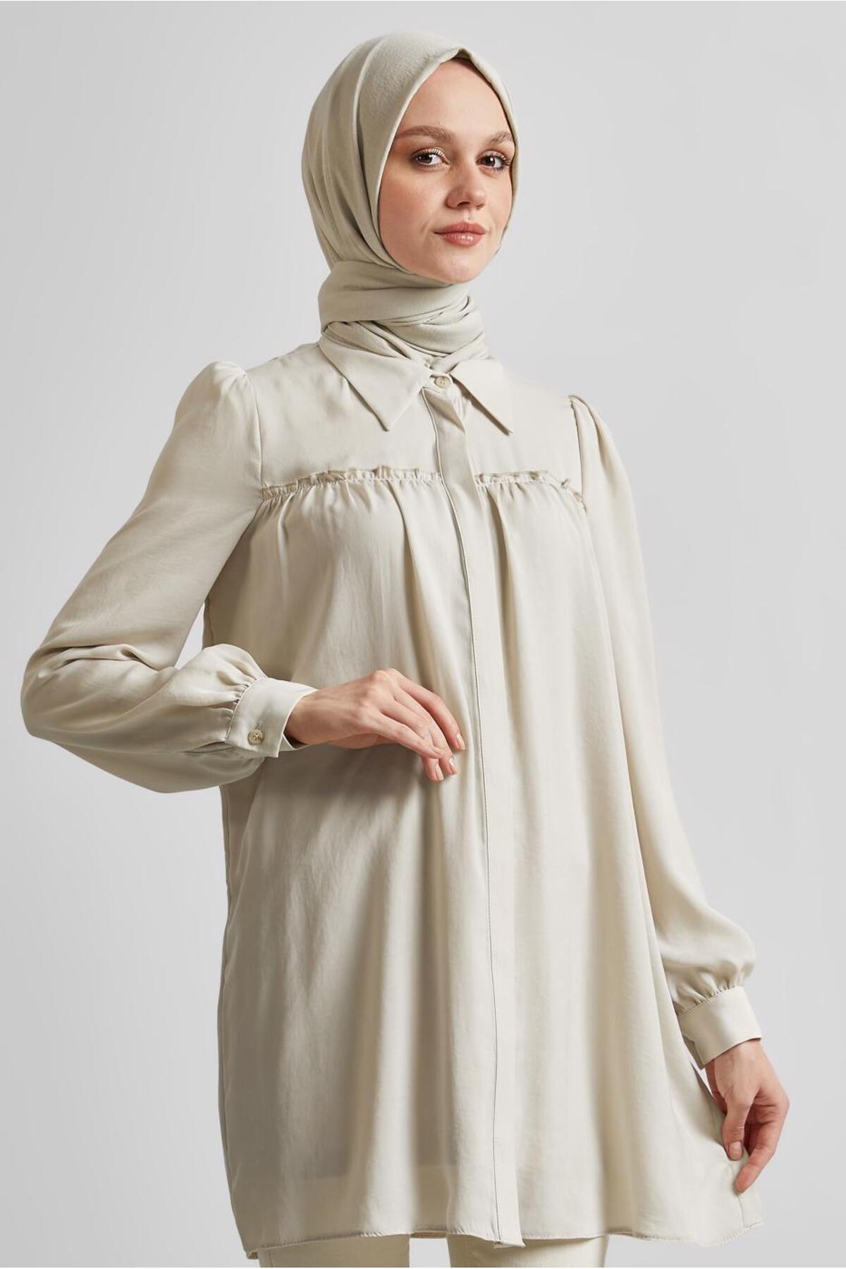 تونیک زنانه راسته آستین بلند | آلوینا Alvina 25YTNK0045415