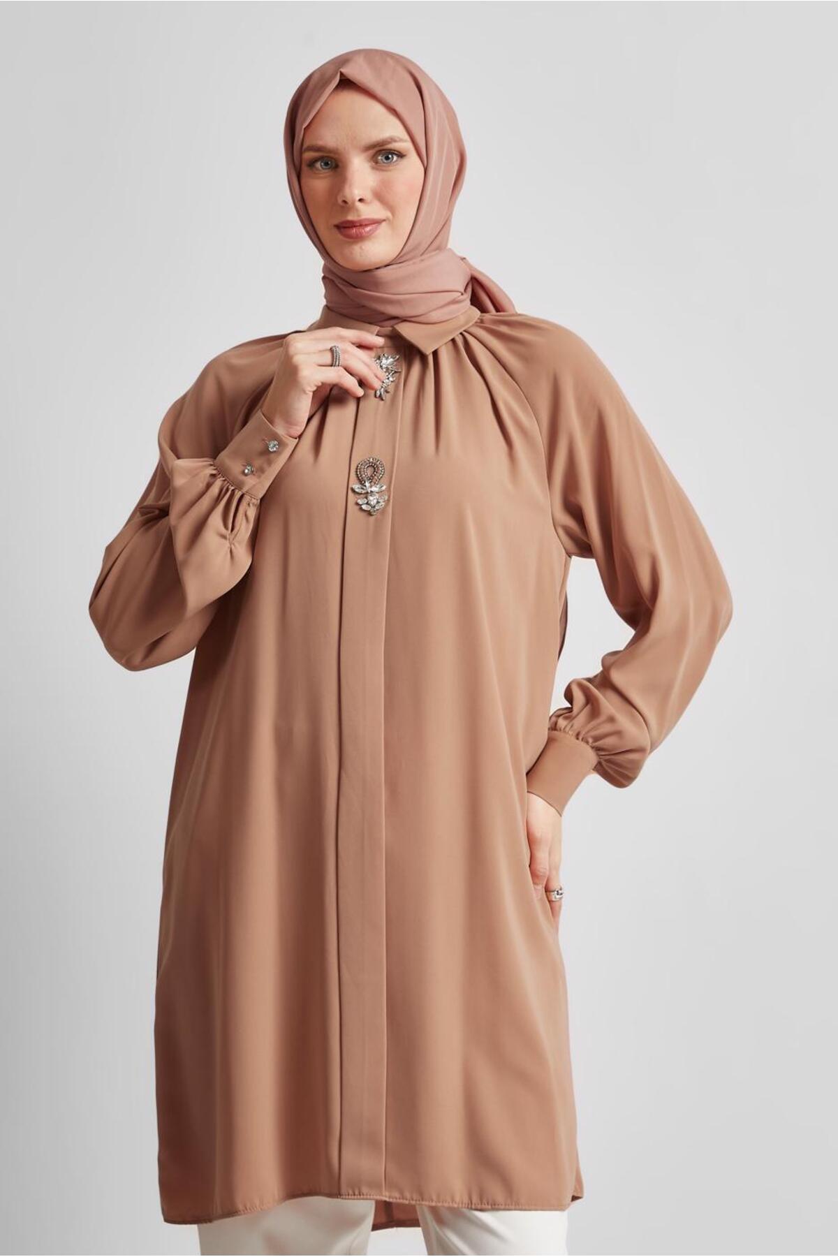 تونیک زنانه راسته آستین استاندارد | آلوینا Alvina 24YTNK0044663