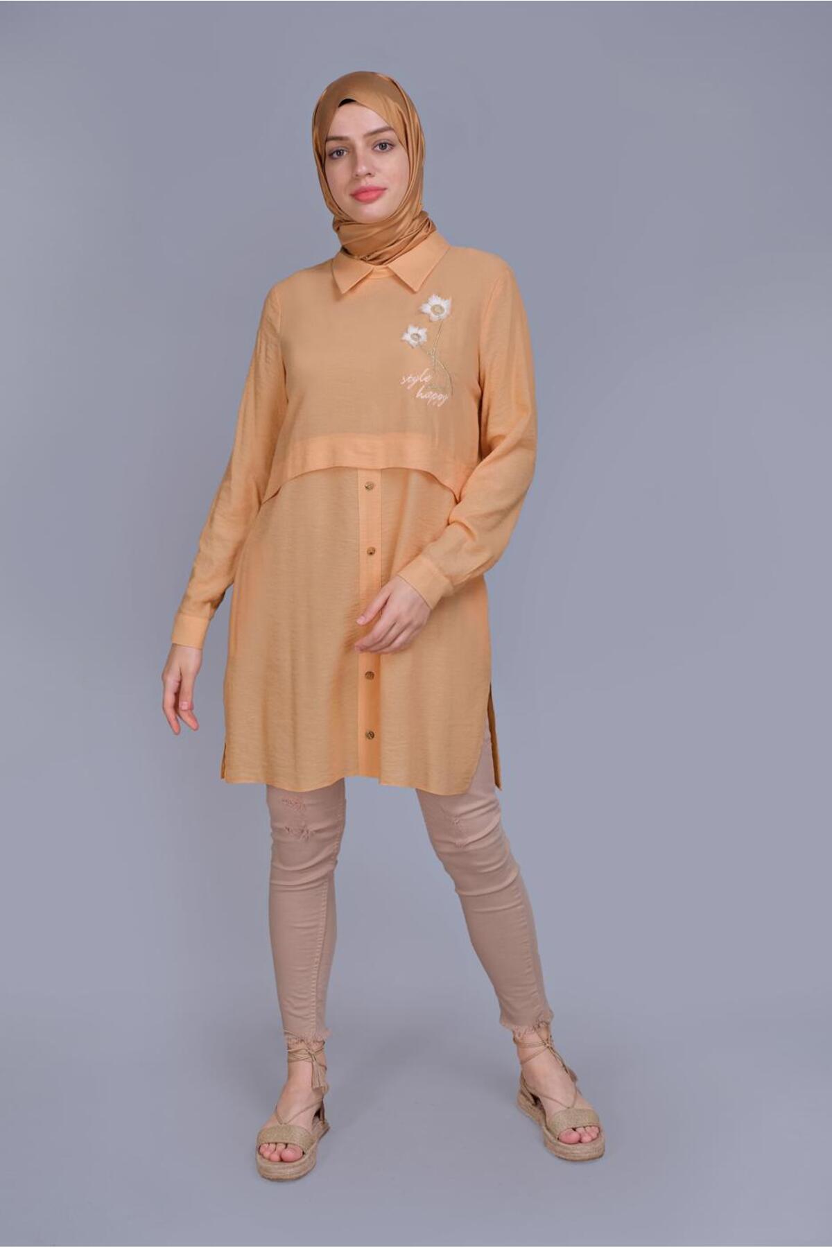تونیک زنانه راسته آستین بلند | آلوینا Alvina 21YTNK0041599