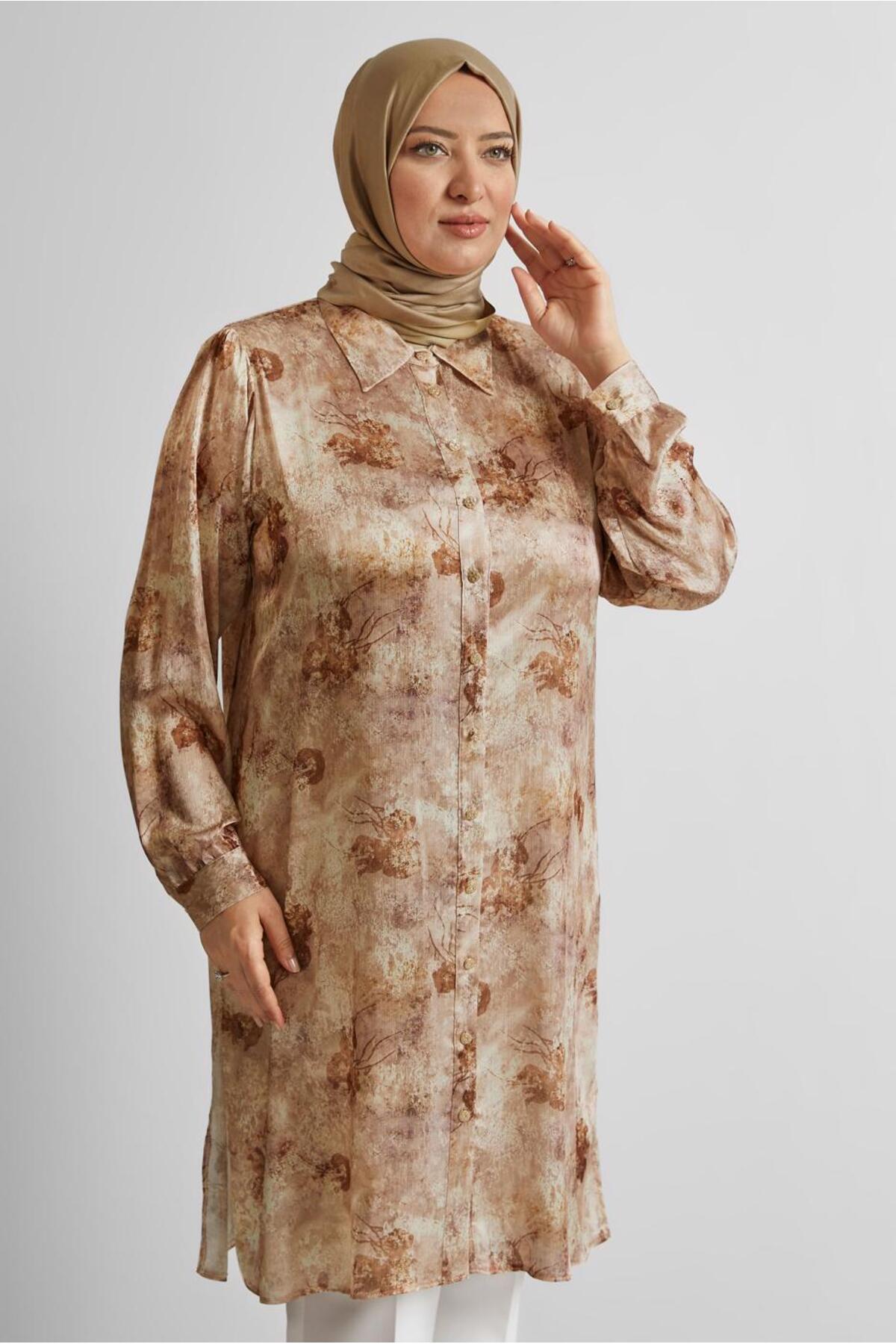 تونیک زنانه طرح دار آستین استاندارد | آلوینا Alvina 25YTNK0020738