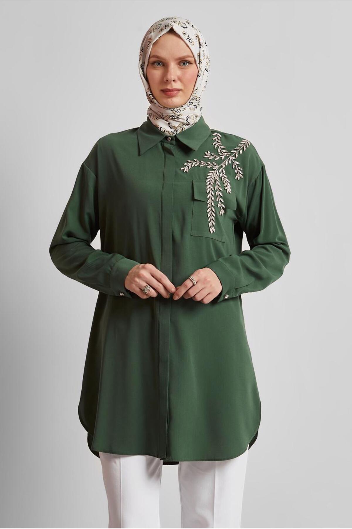 تونیک زنانه راسته آستین بلند | آلوینا Alvina 25YTNK0045456