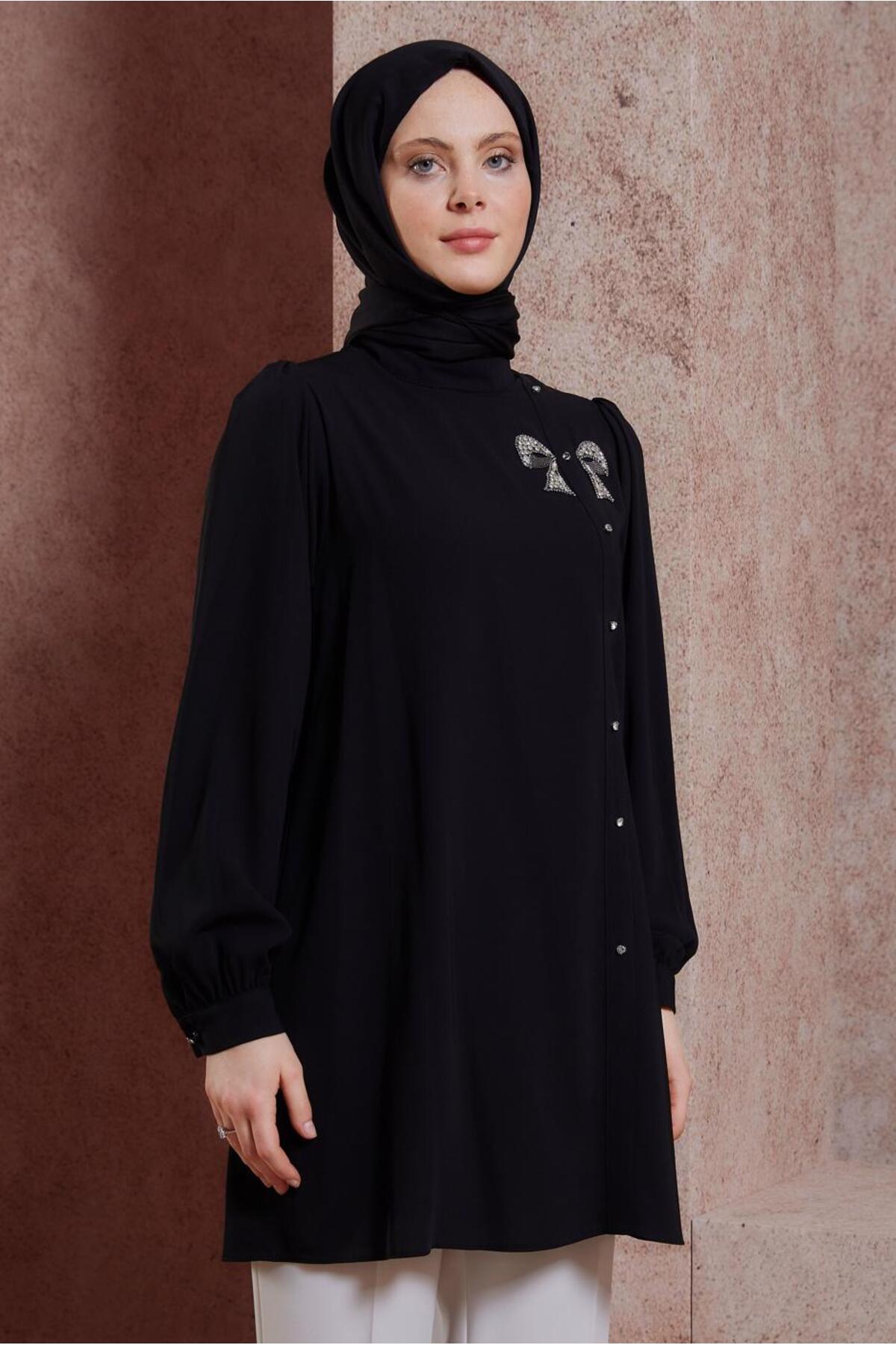 تونیک زنانه راسته آستین چین دار | آلوینا Alvina 24YTNK0044492