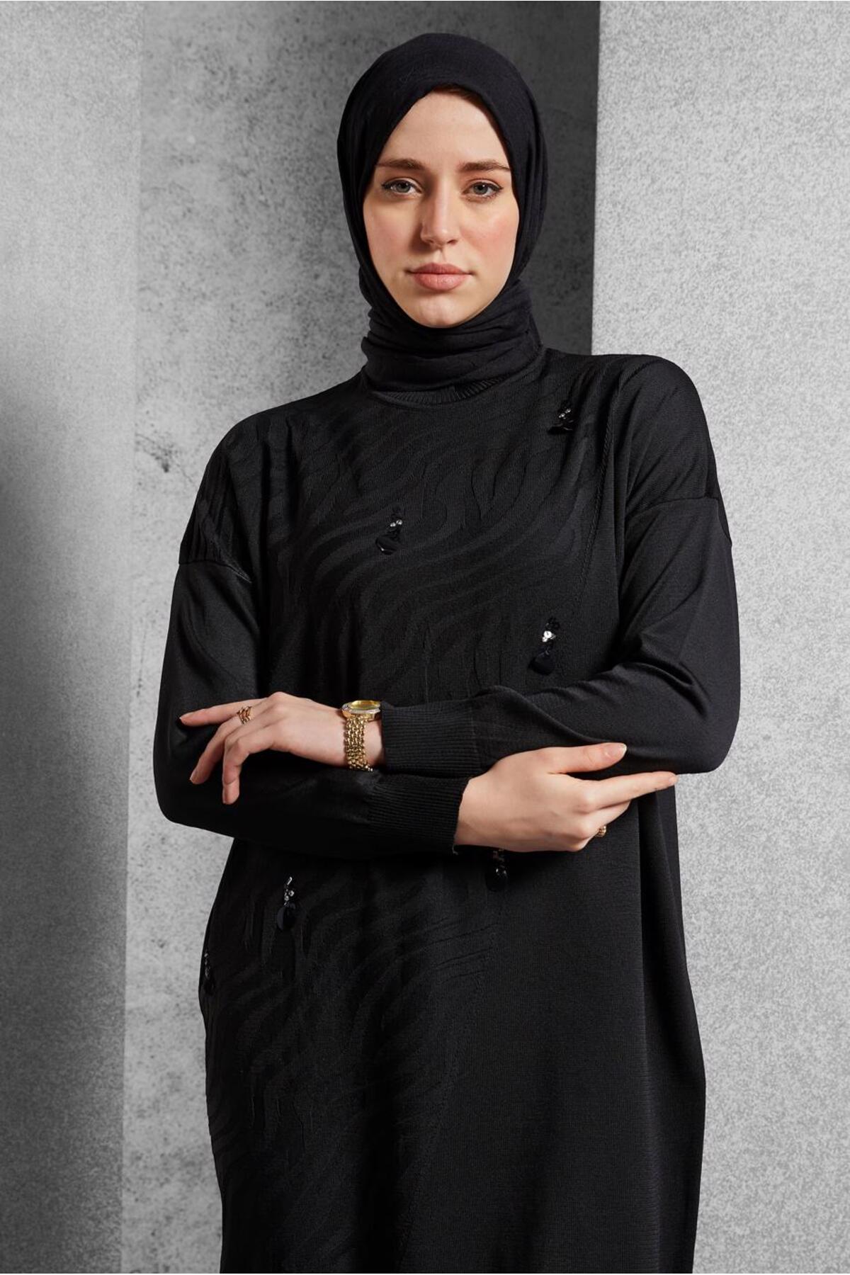 تونیک زنانه هندسی آستین بلند | آلوینا Alvina 25KTNK0044980