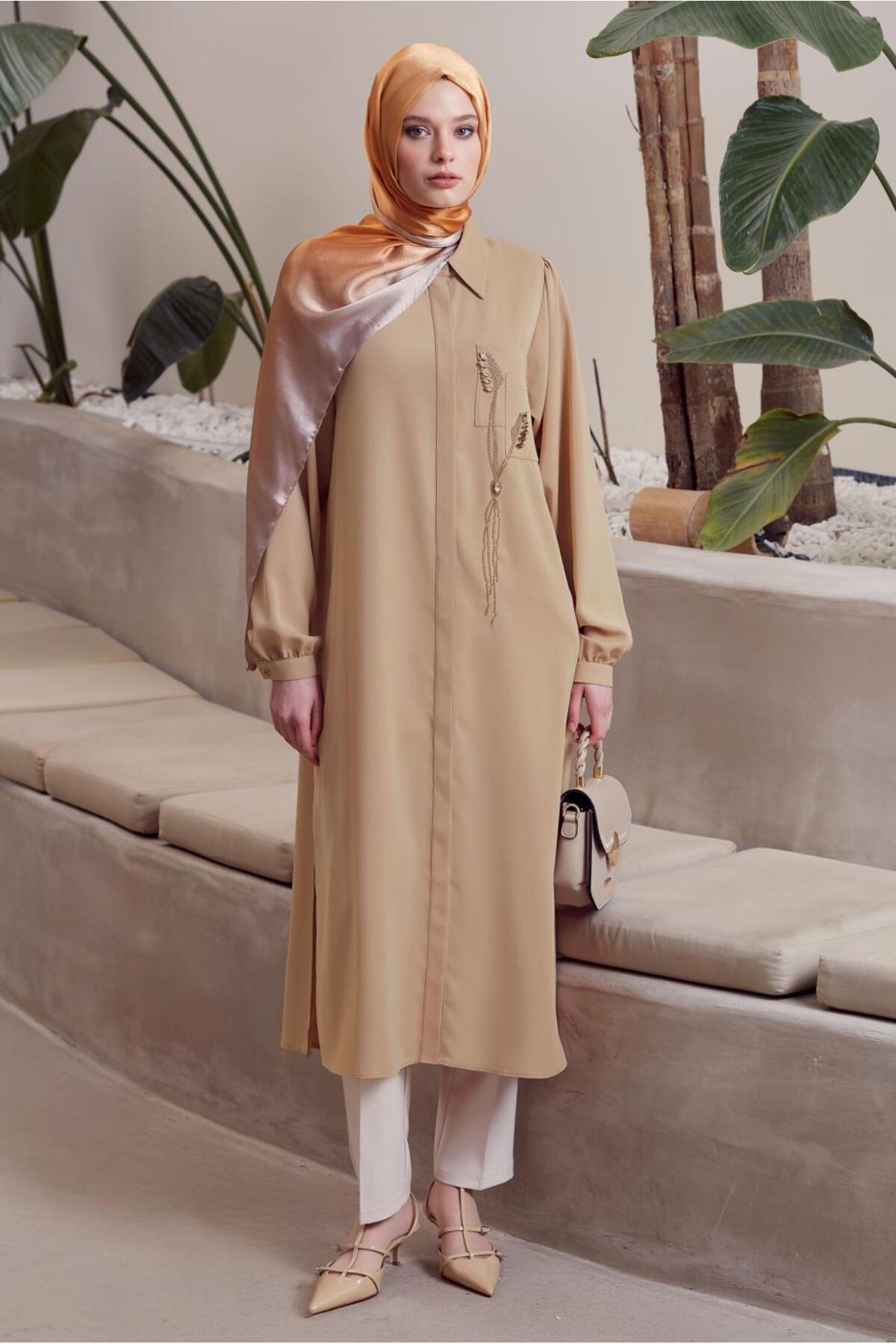 تونیک زنانه راسته آستین بلند | آلوینا Alvina 25YTNK0045423