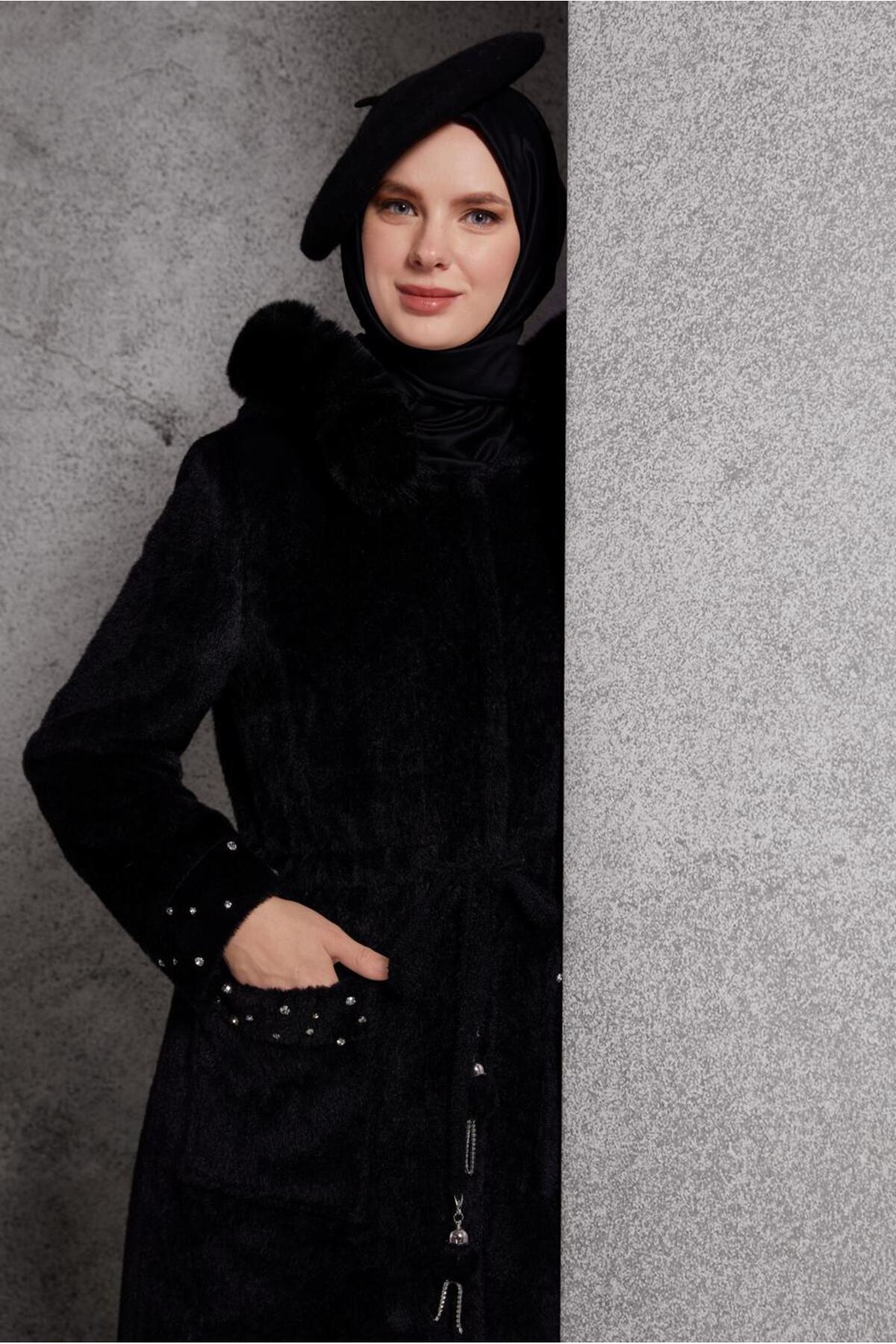 پالتو زنانه راسته آستین استاندارد | آلوینا Alvina TYC0875607871M25KKBN00005