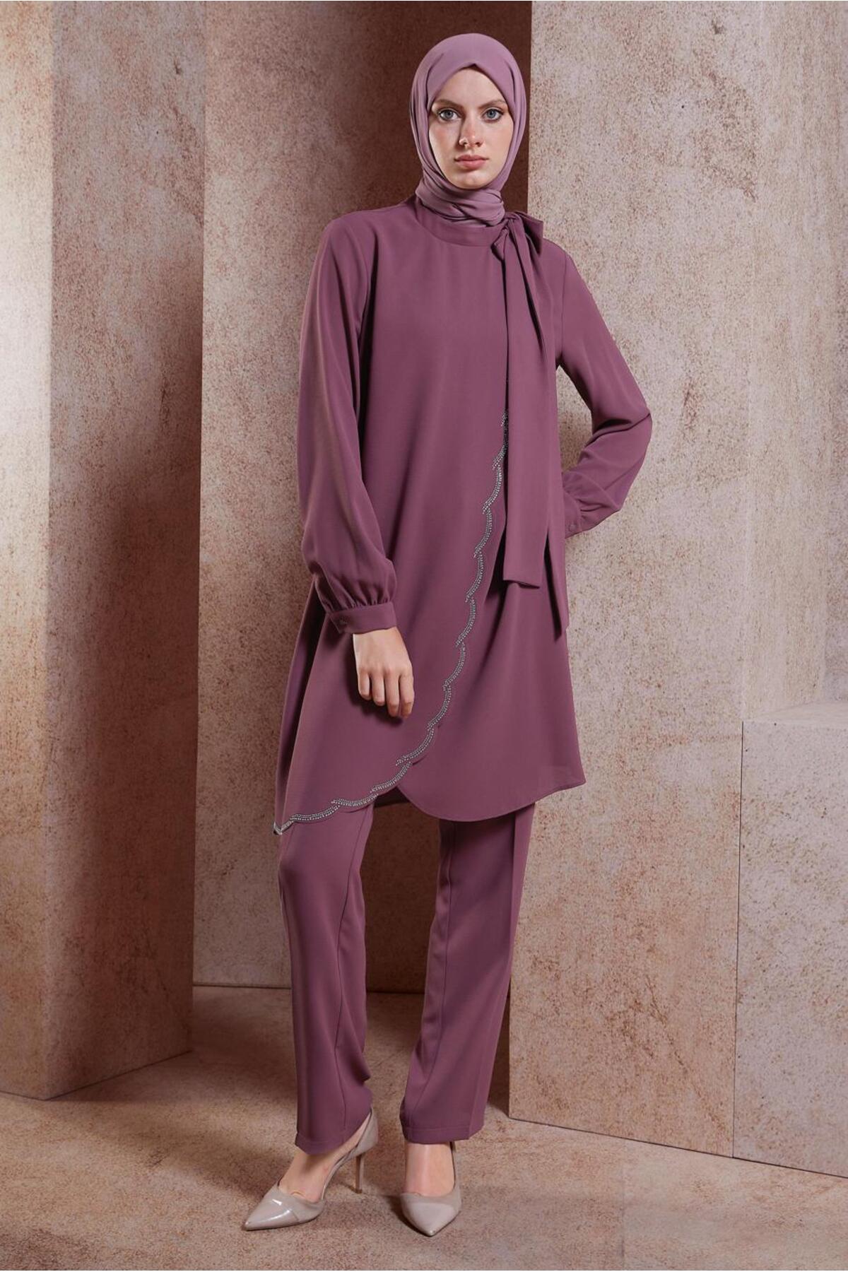 ست لباس زنانه راسته فاق نرمال آستین استاندارد | آلوینا Alvina 22YTKP0030277