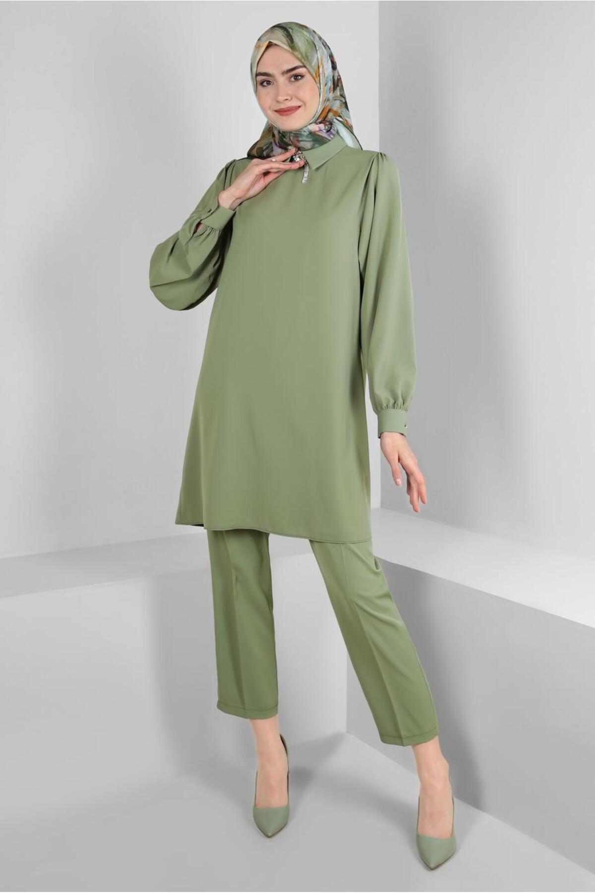 ست لباس زنانه راسته فاق نرمال آستین استاندارد | آلوینا Alvina 23YTKP0043587