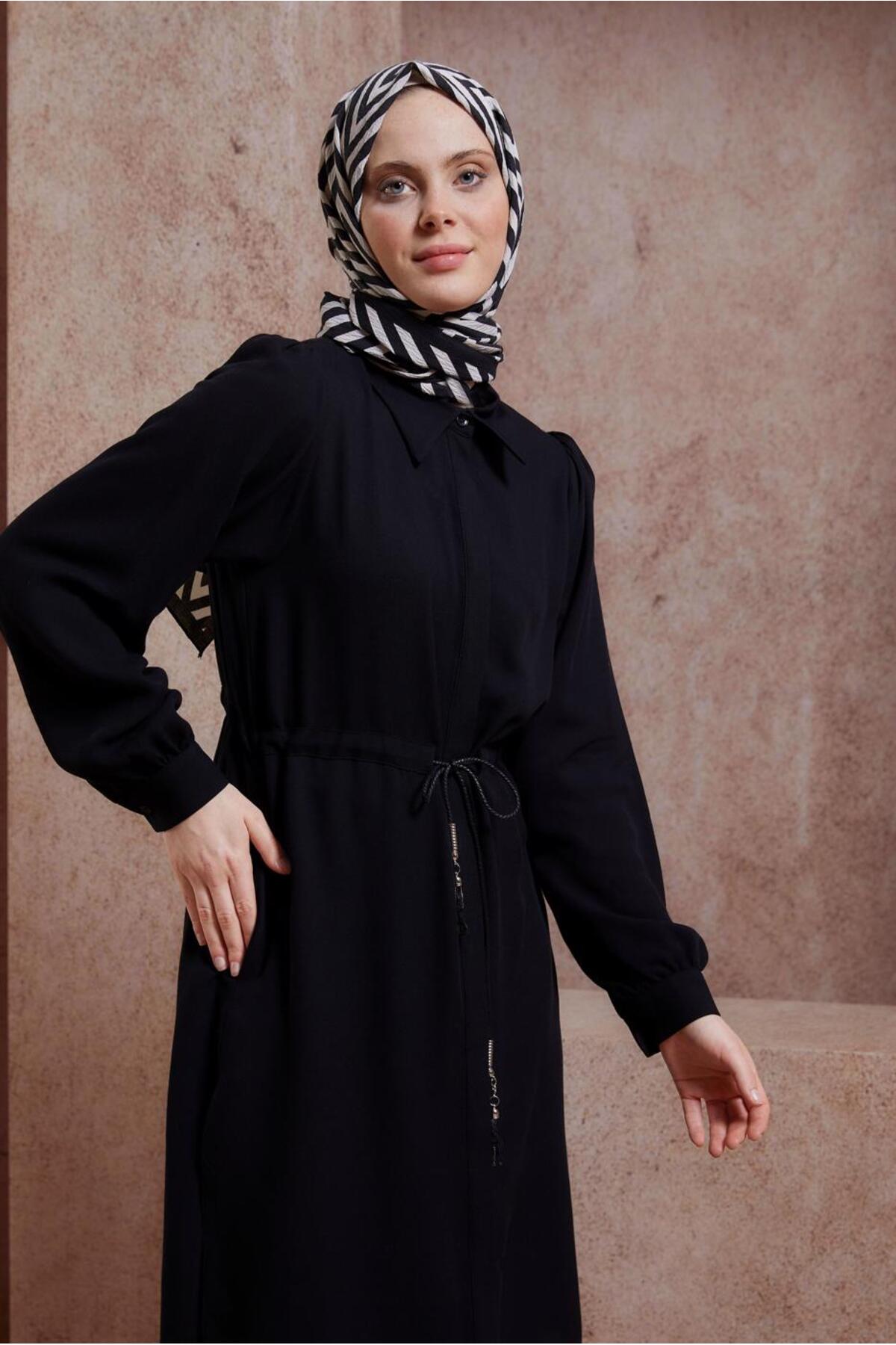 ست لباس زنانه راسته فاق نرمال آستین چین دار | آلوینا Alvina 24YTKP0044414