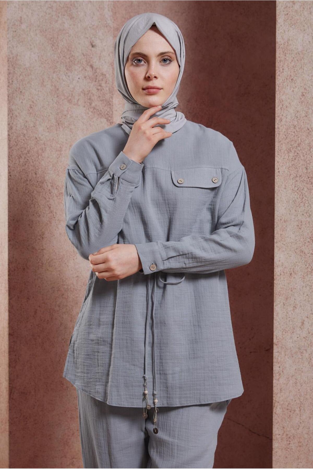ست لباس زنانه راسته فاق نرمال آستین استاندارد | آلوینا Alvina 24YTKP0044425