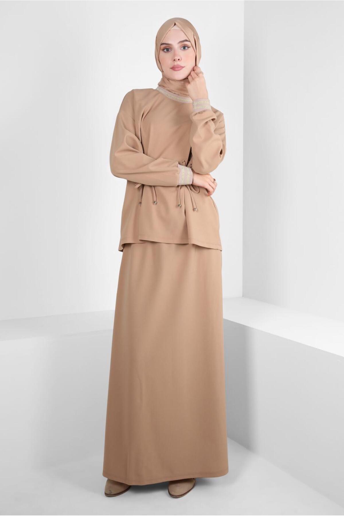 ست لباس زنانه راسته فاق نرمال آستین استاندارد | آلوینا Alvina 24KTKE0044158