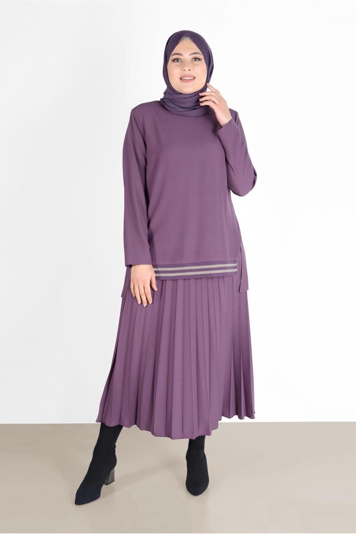ست لباس زنانه راسته فاق نرمال آستین استاندارد | آلوینا Alvina 22KTKE0020194