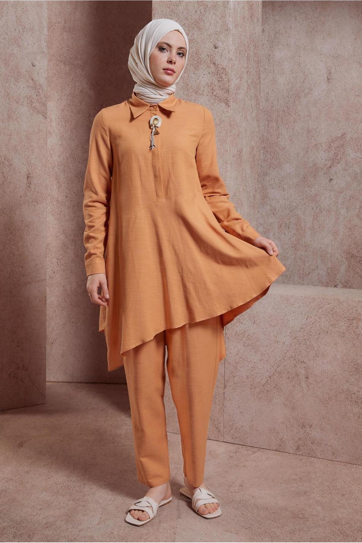 ست لباس زنانه راسته فاق نرمال آستین استاندارد | آلوینا Alvina 24YTKP0044411