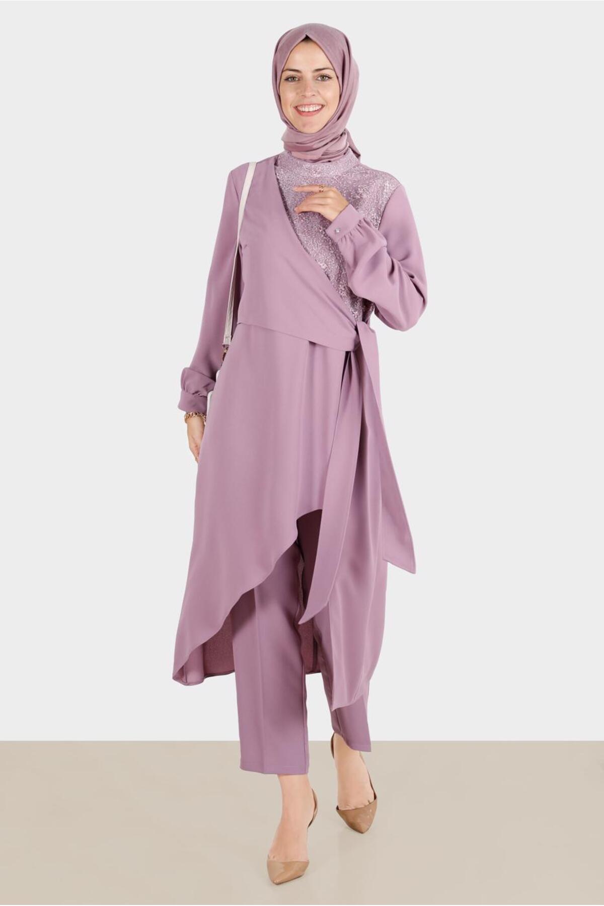 ست لباس زنانه راسته فاق نرمال بدون آستین | آلوینا Alvina 22YTKP0030283