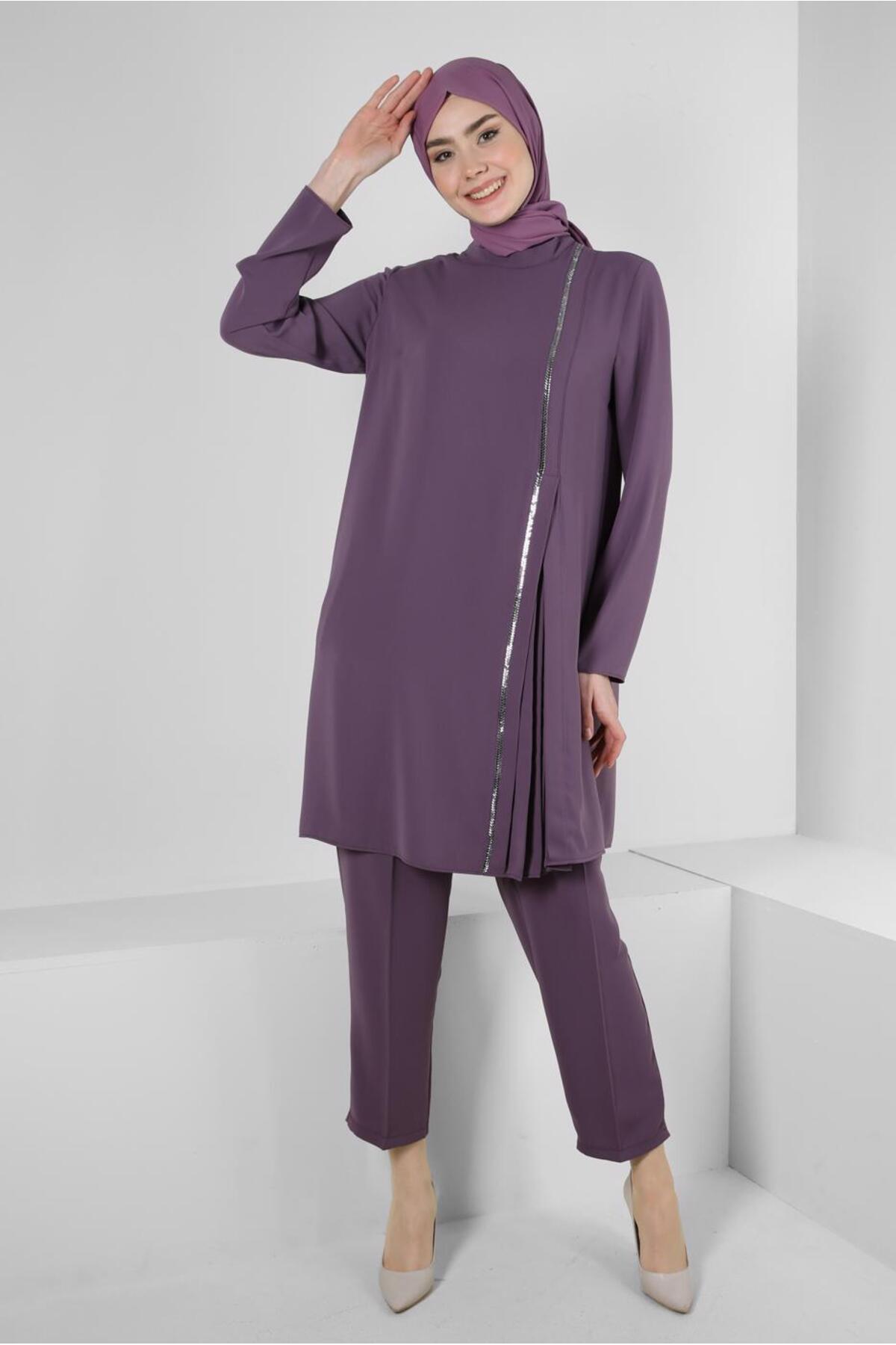 ست لباس زنانه راسته فاق نرمال آستین استاندارد | آلوینا Alvina 23YTKP0043536
