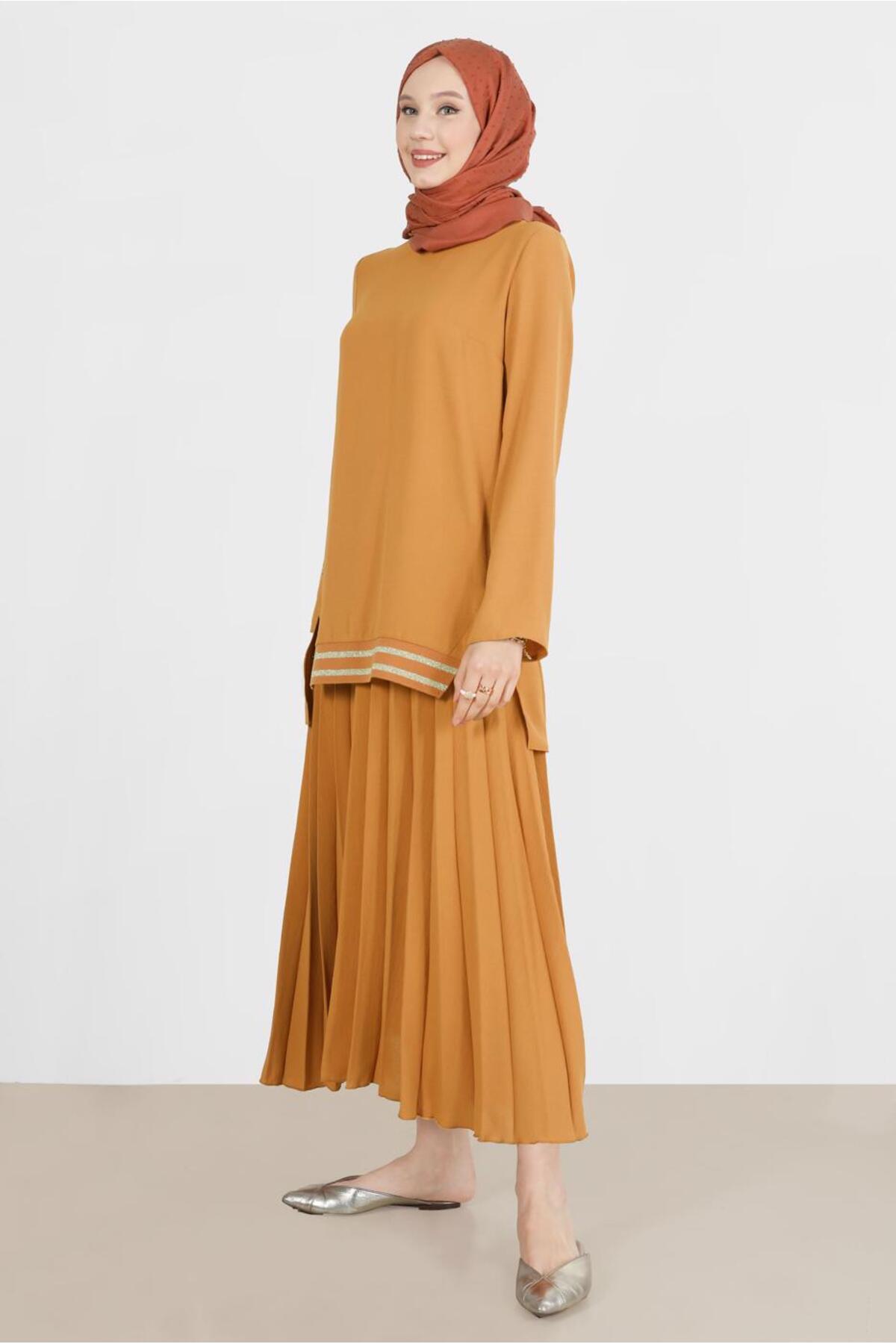 ست لباس زنانه راسته فاق نرمال آستین استاندارد | آلوینا Alvina 22YTKE0042607