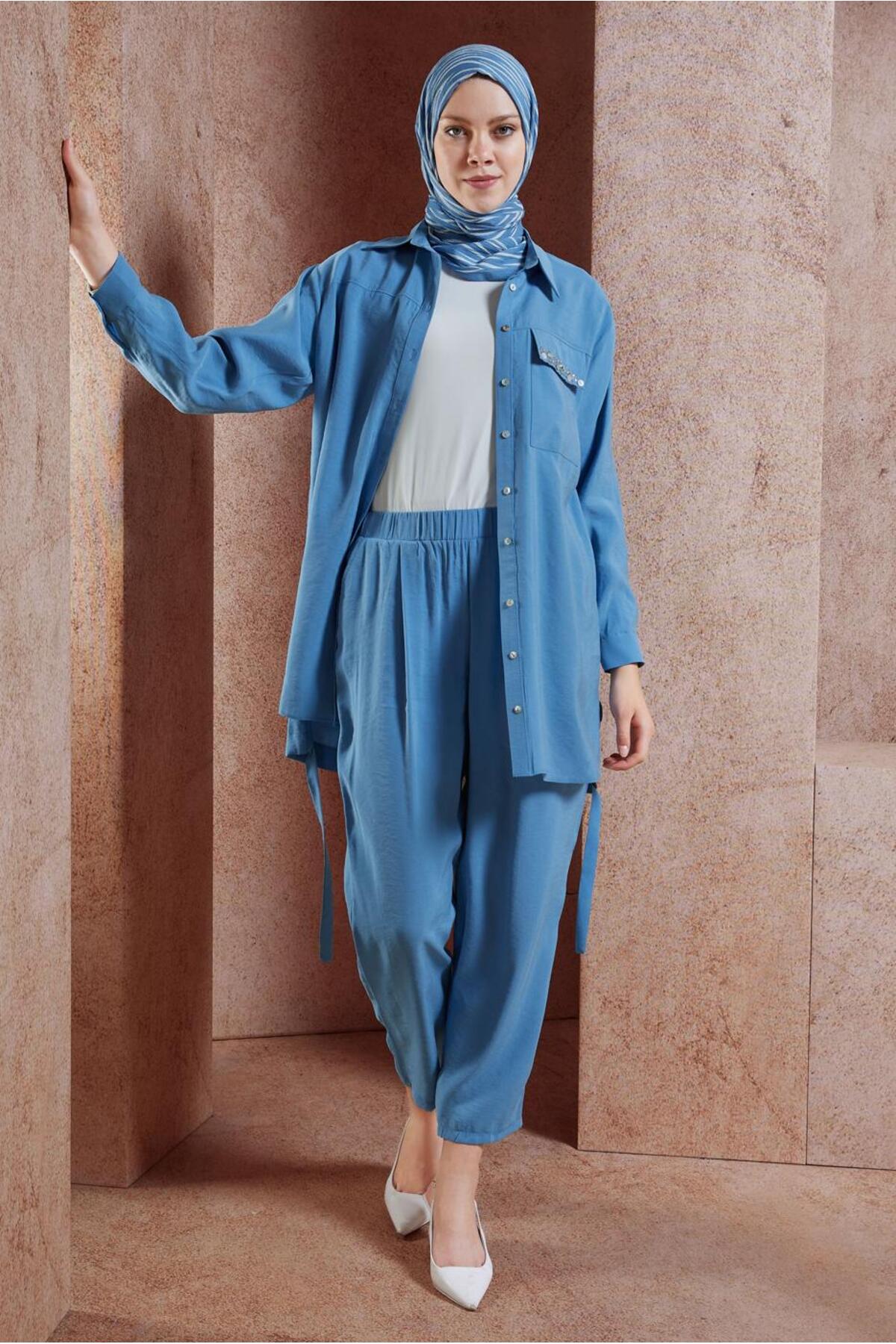 ست لباس زنانه راسته فاق نرمال آستین استاندارد | آلوینا Alvina 24YTKP0044475