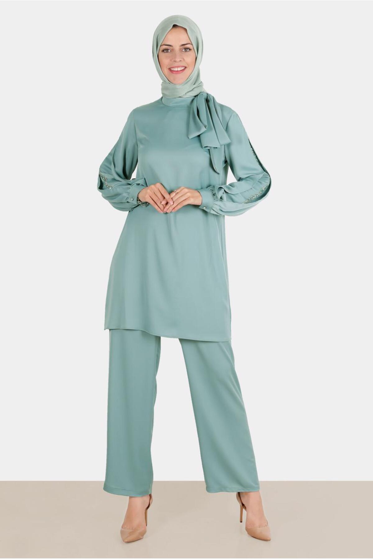ست لباس زنانه راسته فاق نرمال آستین استاندارد | آلوینا Alvina 22YTKP0030276