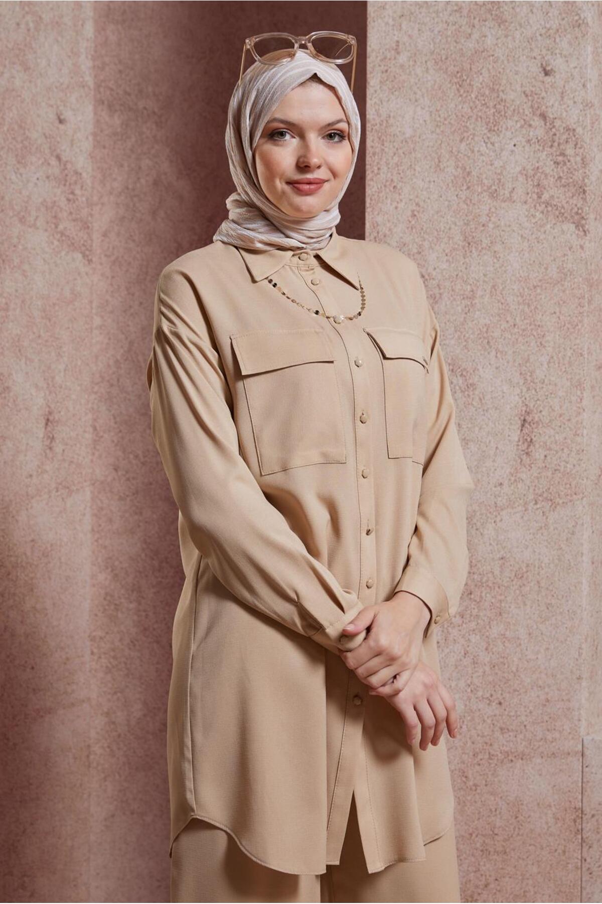 ست لباس زنانه راسته فاق نرمال آستین استاندارد | آلوینا Alvina 24YTKP0044473