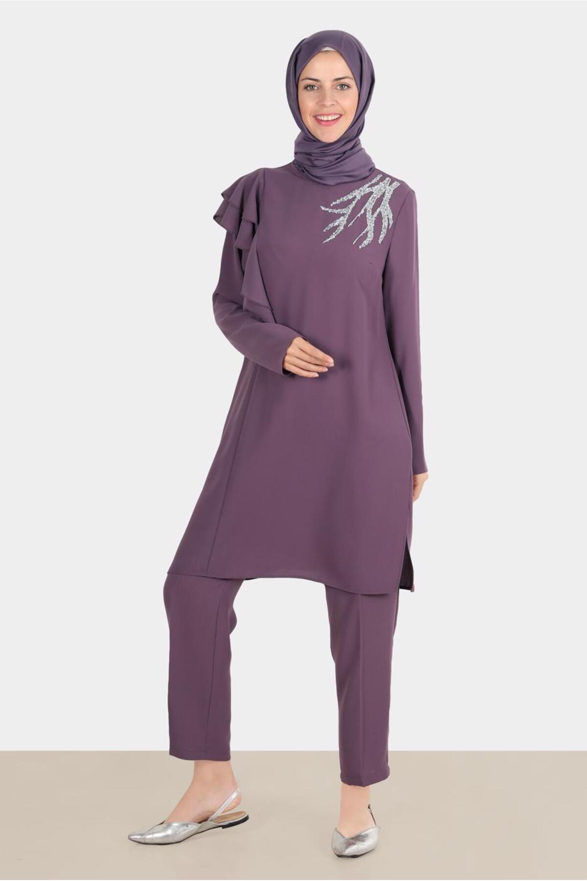 ست لباس زنانه راسته فاق نرمال آستین استاندارد | آلوینا Alvina 22YTKP0030267