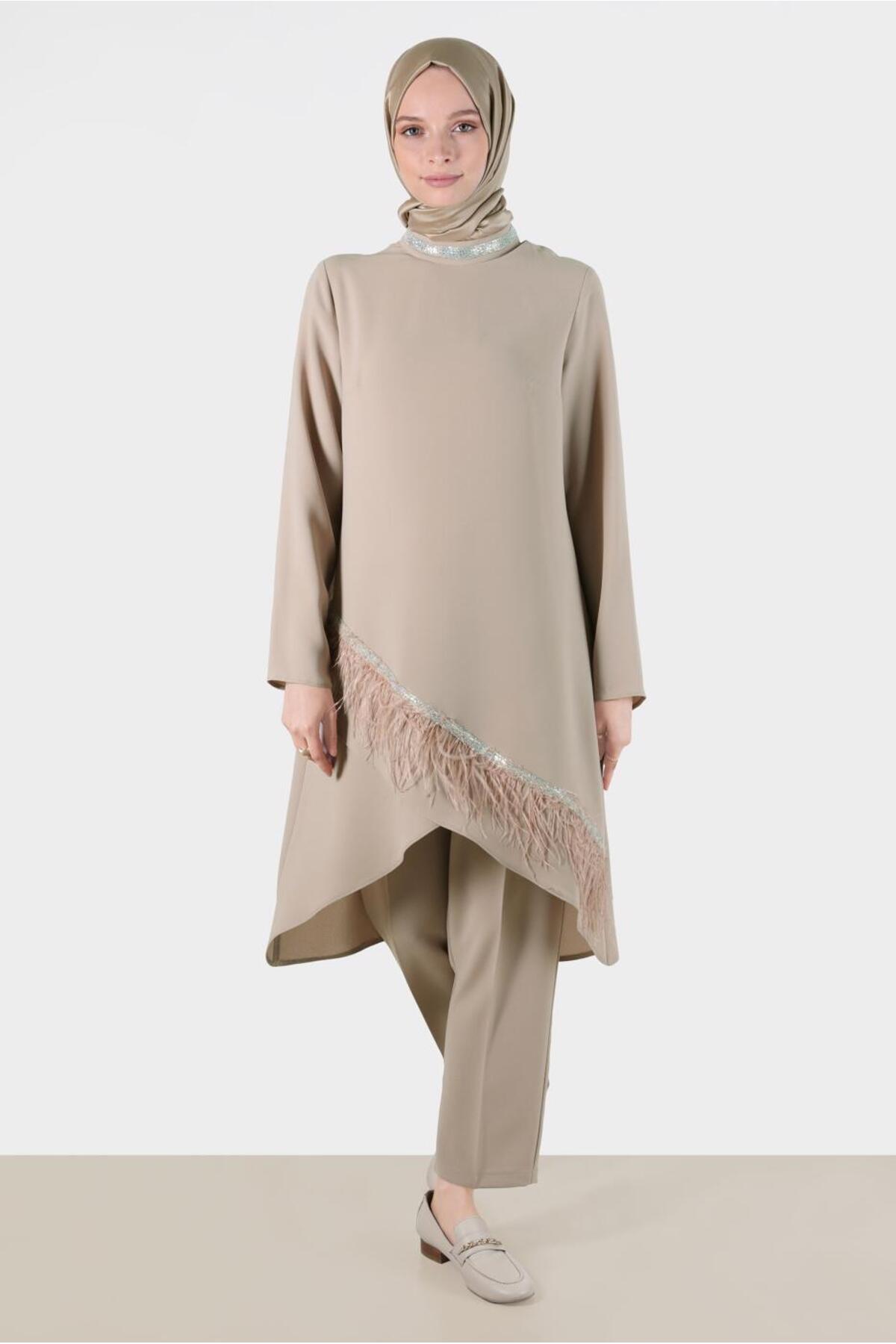 ست لباس زنانه راسته فاق نرمال آستین استاندارد | آلوینا Alvina 22KTKP0030204