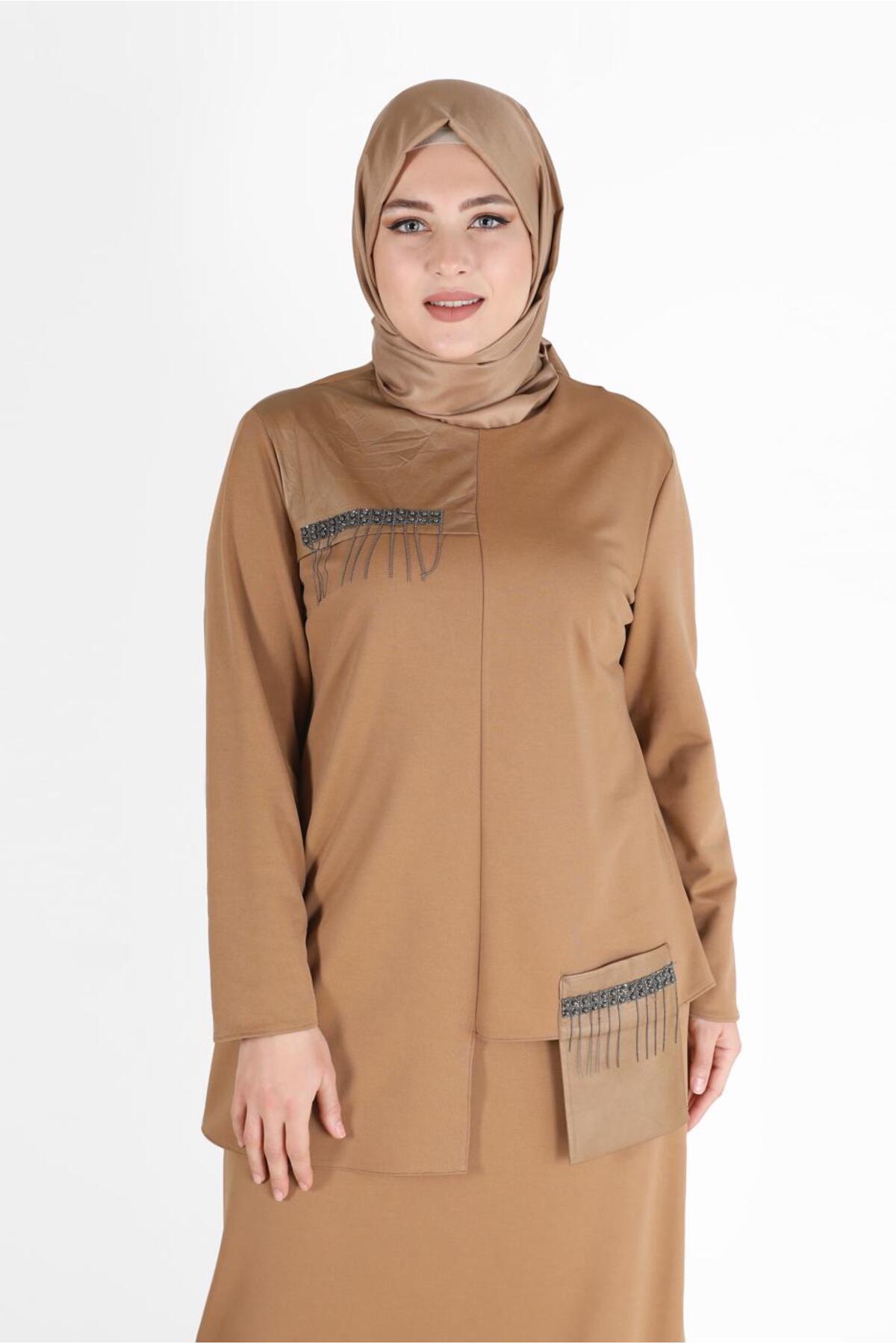 ست لباس زنانه راسته فاق نرمال آستین استاندارد | آلوینا Alvina 22KTKE0020190