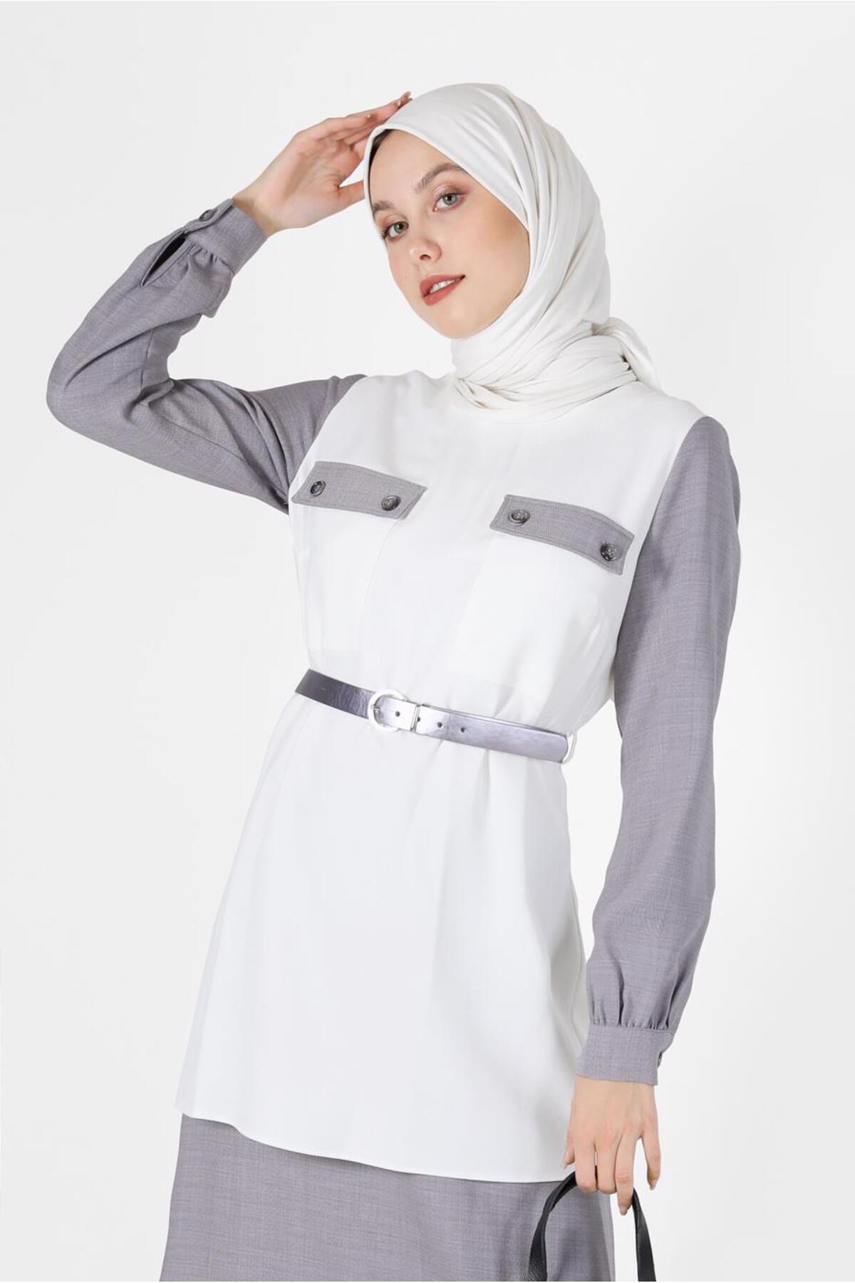 ست لباس زنانه راسته فاق نرمال آستین استاندارد | آلوینا Alvina 22KTKE0042170