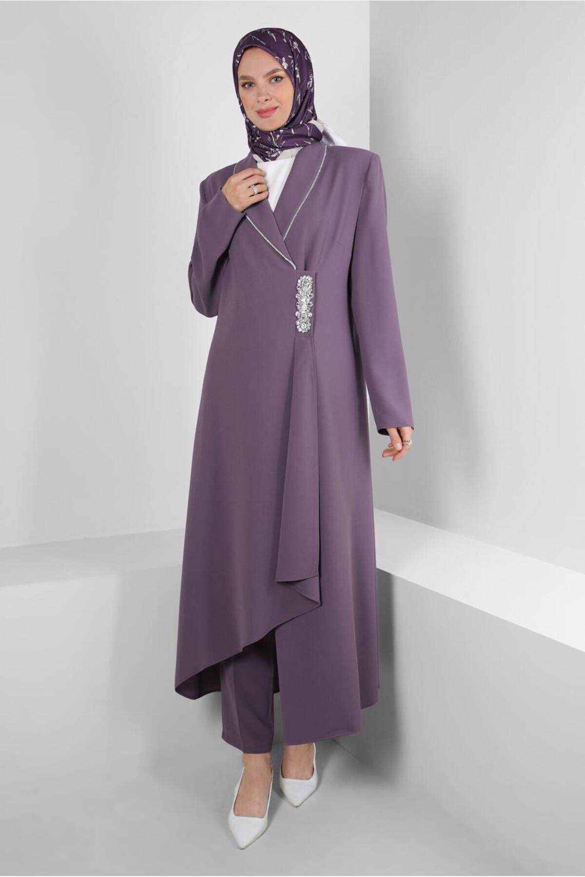 ست لباس زنانه راسته فاق نرمال آستین استاندارد | آلوینا Alvina 23YTKP0030332