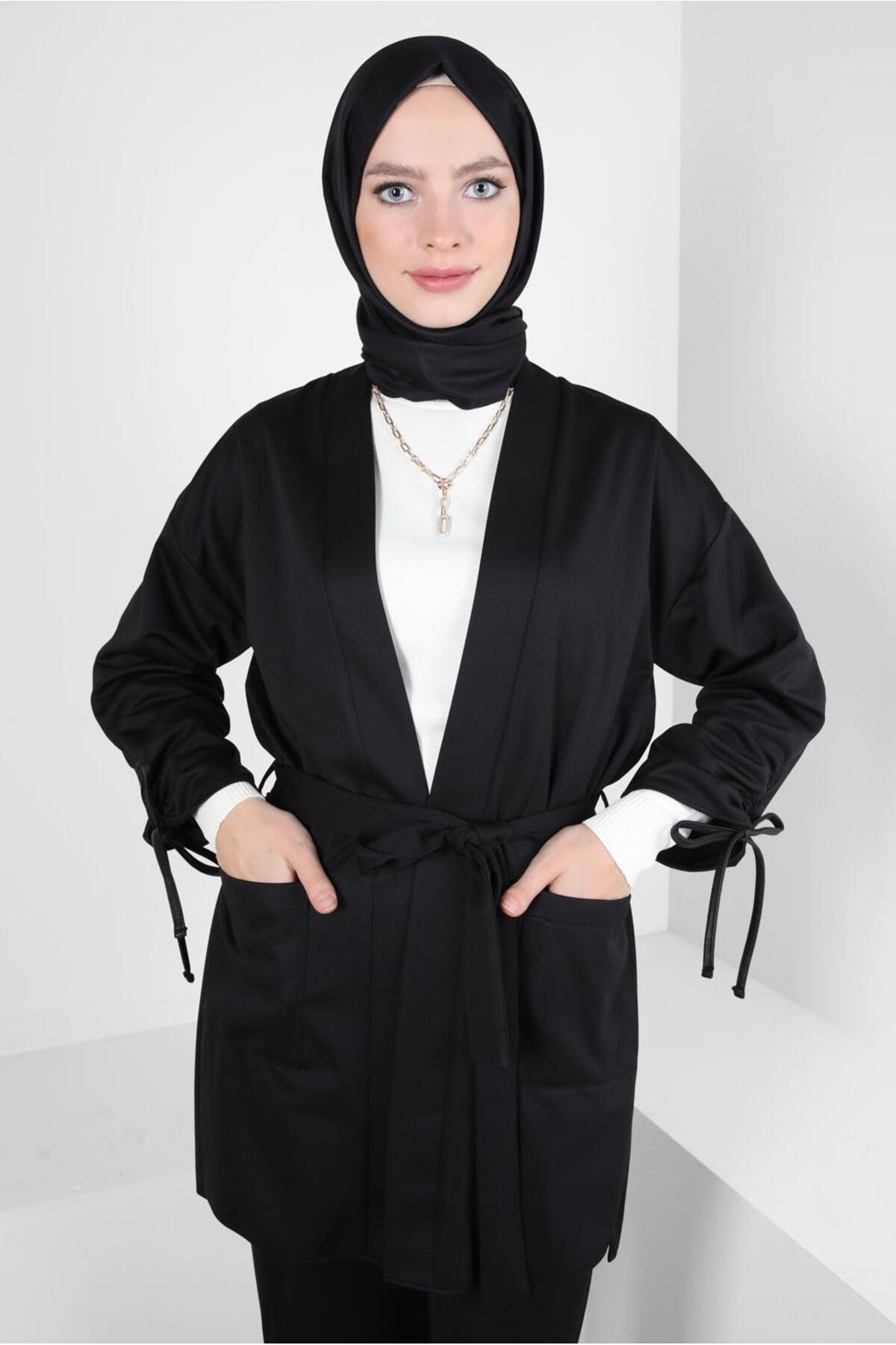 ست لباس زنانه راسته فاق نرمال آستین چین دار | آلوینا Alvina 24KTKP0044228