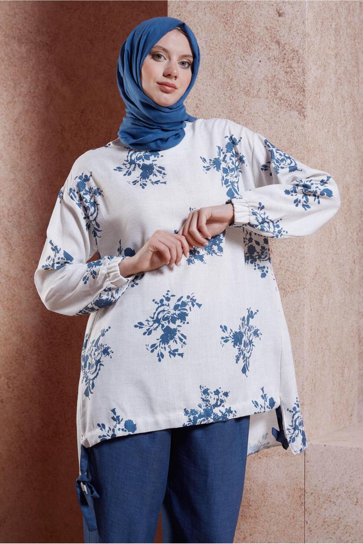 ست لباس زنانه گلدار فاق نرمال آستین استاندارد | آلوینا Alvina 24YTKP0044538