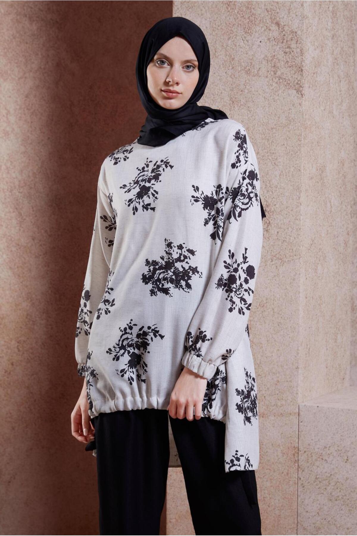 ست لباس زنانه گلدار فاق نرمال آستین استاندارد | آلوینا Alvina 24YTKP0044538