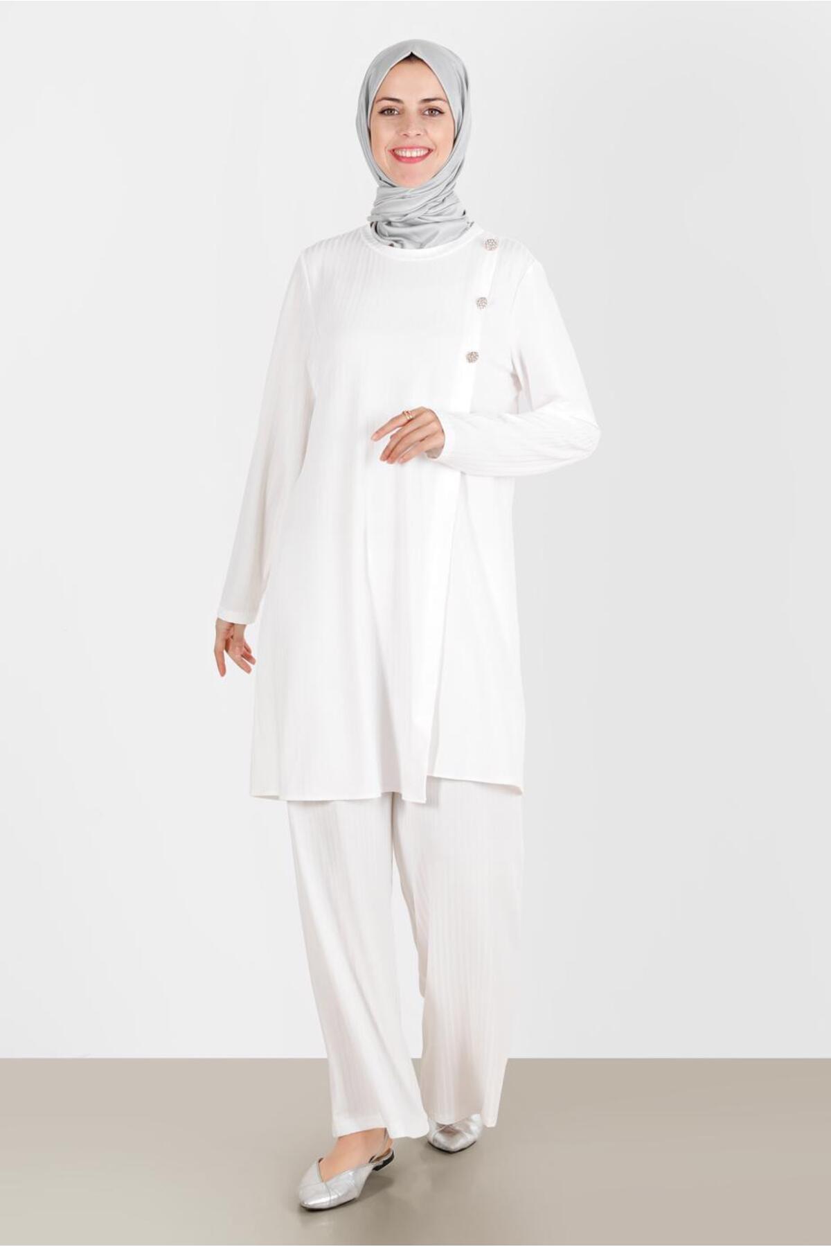 ست لباس زنانه راسته فاق نرمال آستین استاندارد | آلوینا Alvina 22YTKP0042882