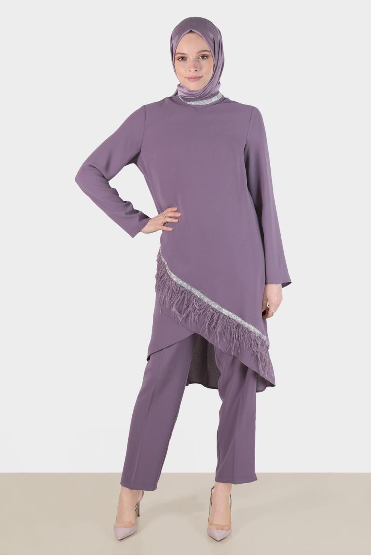 ست لباس زنانه راسته فاق نرمال آستین استاندارد | آلوینا Alvina 22KTKP0030204