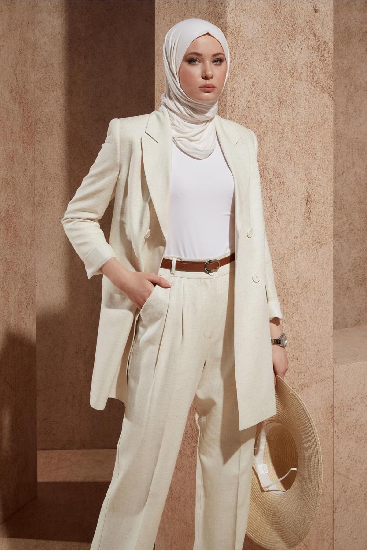 ست لباس زنانه راسته فاق نرمال آستین استاندارد | آلوینا Alvina 24YTKP0030420