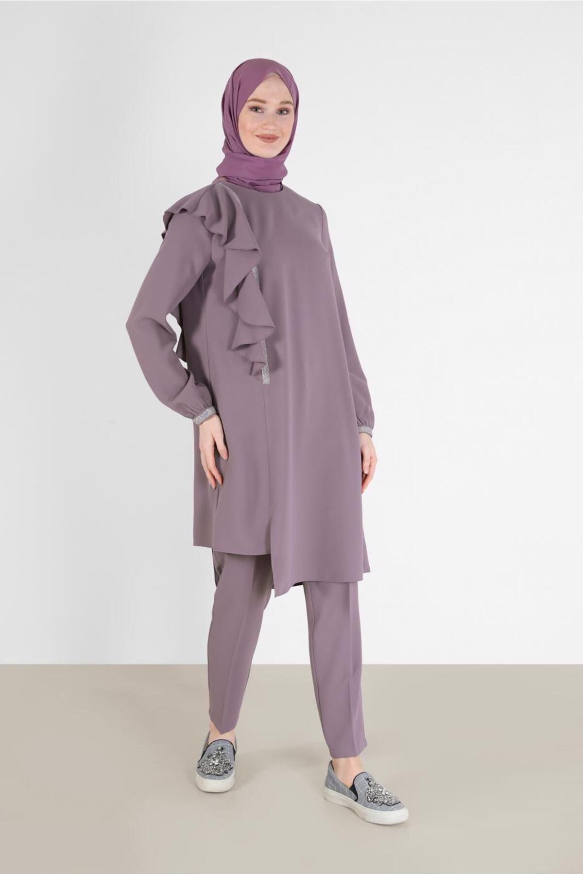ست لباس زنانه راسته فاق نرمال آستین استاندارد | آلوینا Alvina 22KTKP0030200