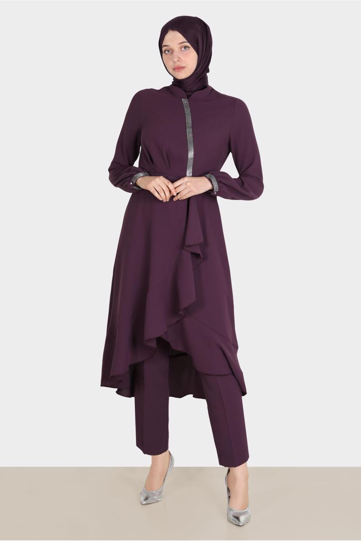 ست لباس زنانه راسته فاق نرمال آستین استاندارد | آلوینا Alvina 22YTKP0030260