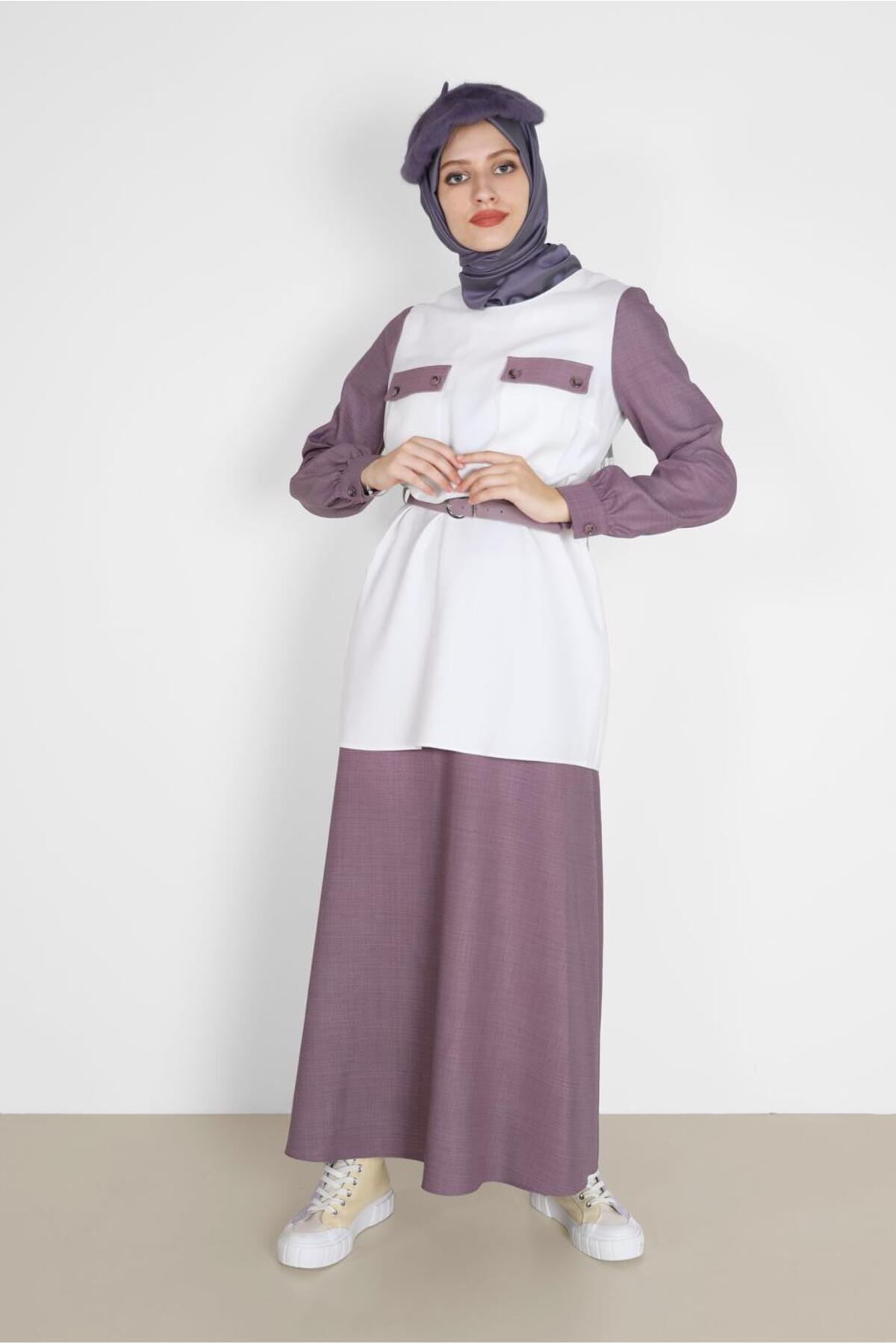 ست لباس زنانه راسته فاق نرمال آستین استاندارد | آلوینا Alvina 22KTKE0042170