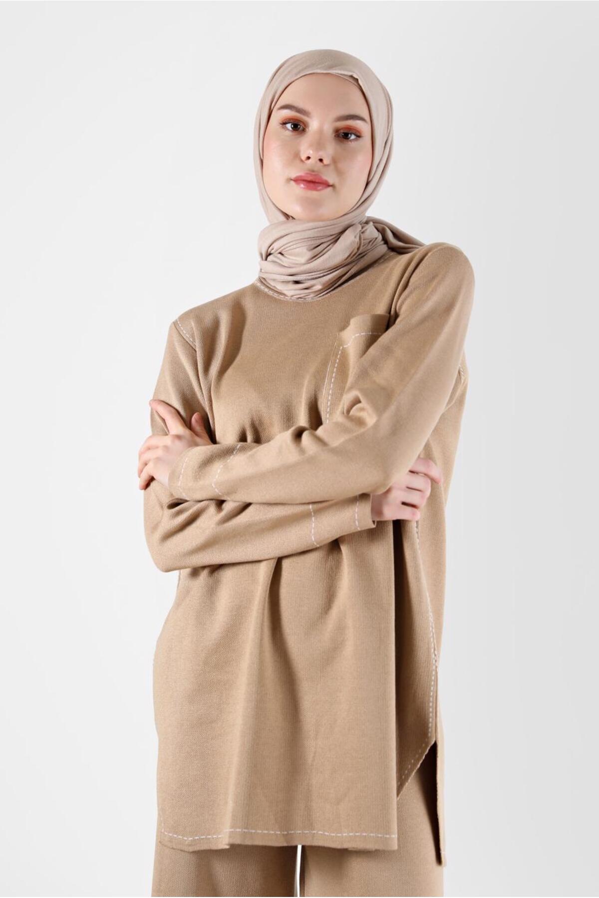 ست لباس زنانه راسته فاق نرمال | آلوینا Alvina 22KTKP0042082