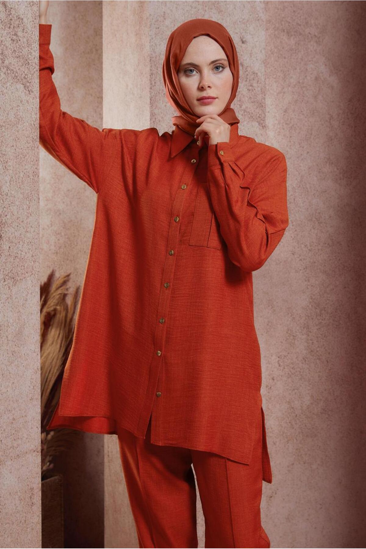 ست لباس زنانه راسته فاق نرمال آستین استاندارد | آلوینا Alvina 24YTKP0044412