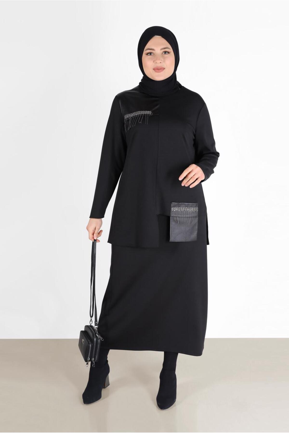 ست لباس زنانه راسته فاق نرمال آستین استاندارد | آلوینا Alvina 22KTKE0020190