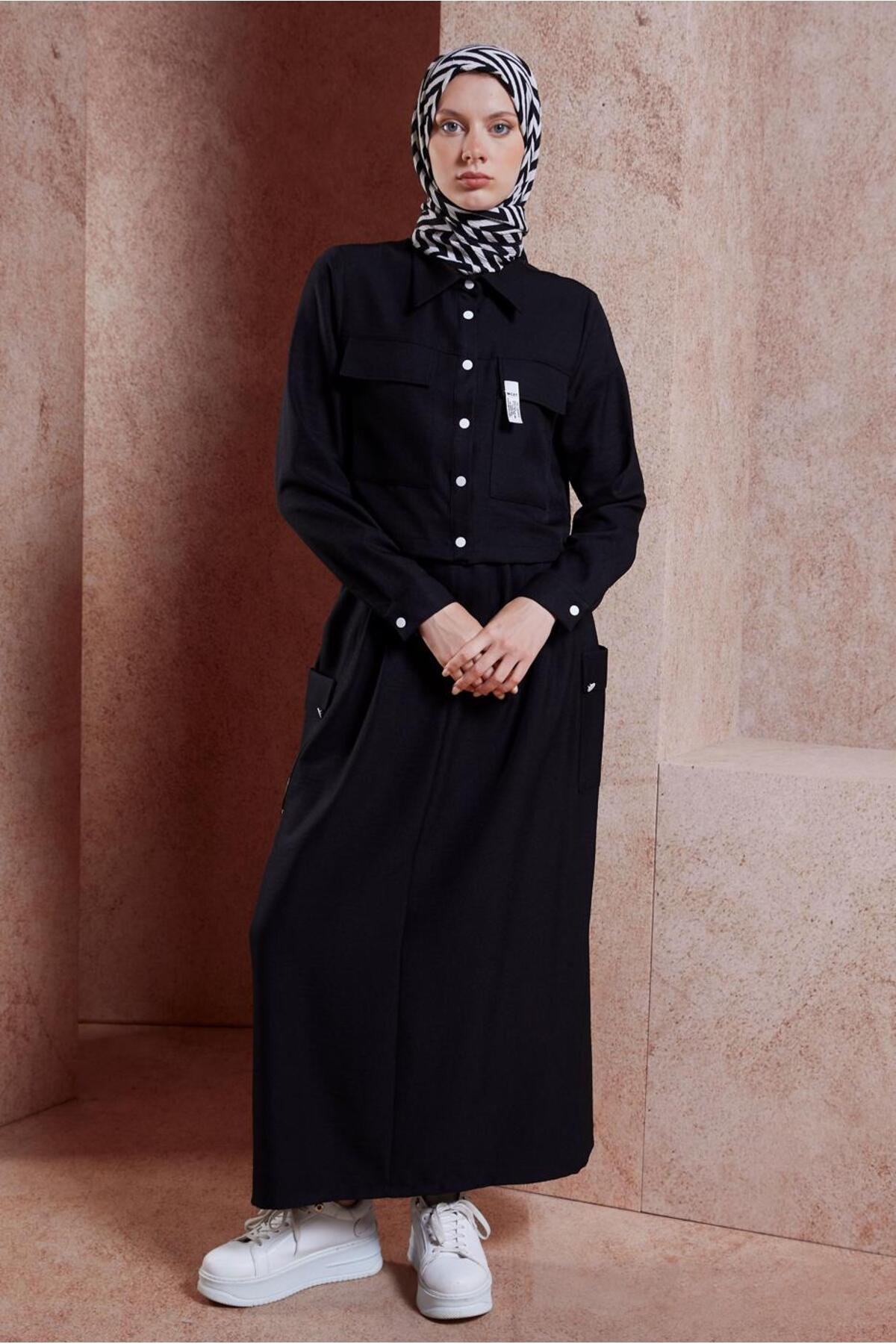 ست لباس زنانه راسته فاق نرمال آستین استاندارد | آلوینا Alvina 24YTKE0044495