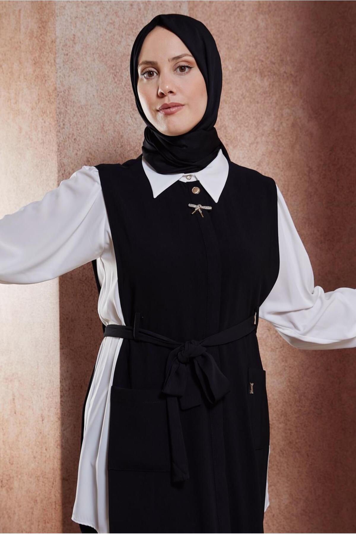 ست لباس زنانه راسته فاق نرمال آستین چین دار | آلوینا Alvina 24YTKP0044171