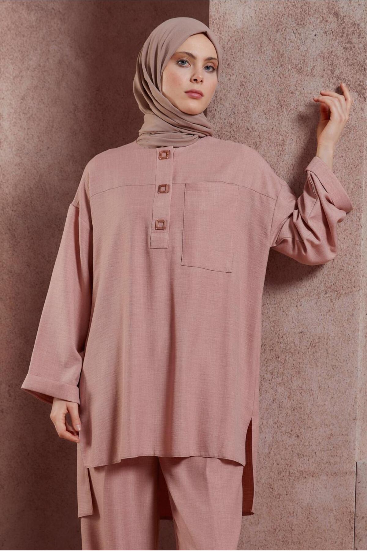ست لباس زنانه راسته فاق نرمال آستین استاندارد | آلوینا Alvina 24YTKP0044418