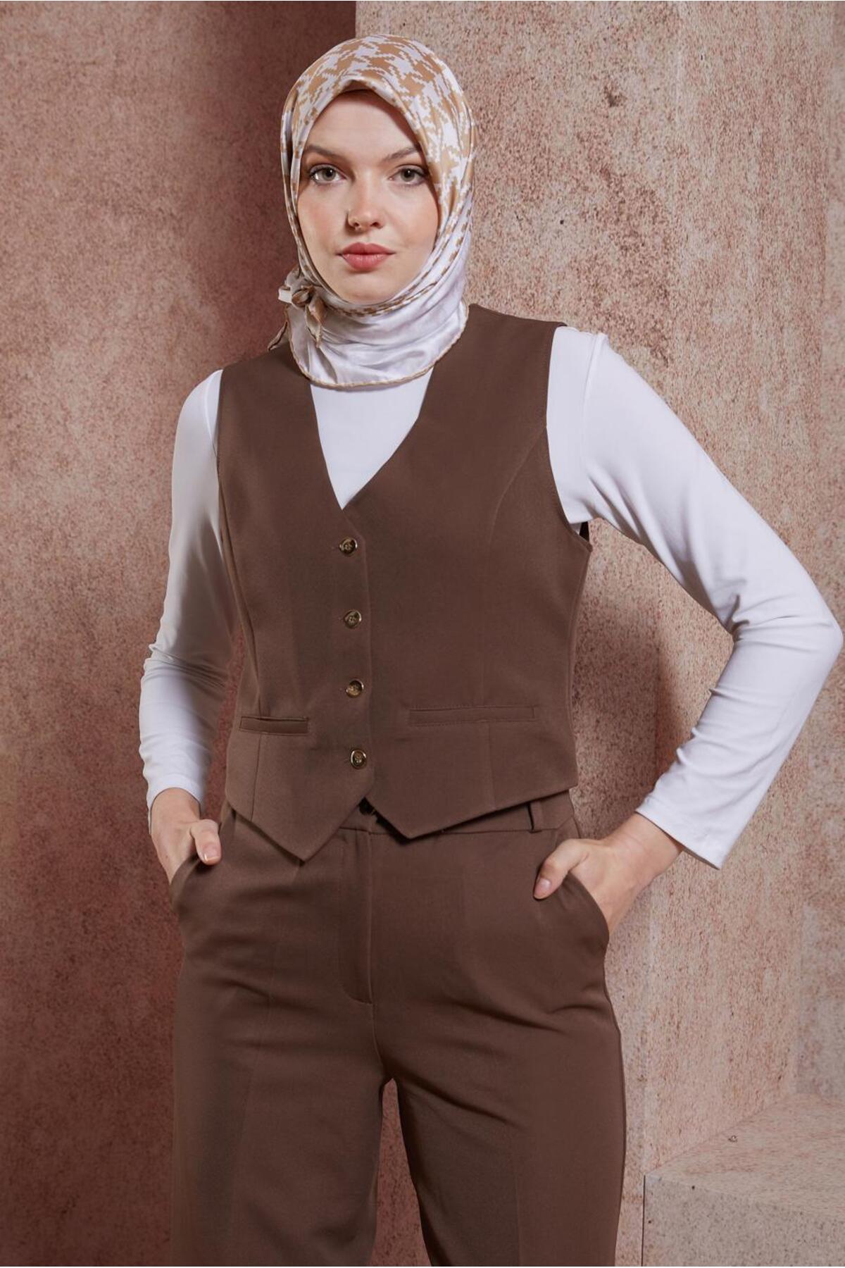 ست لباس زنانه راسته فاق نرمال بدون آستین | آلوینا Alvina 24YTKP0044455