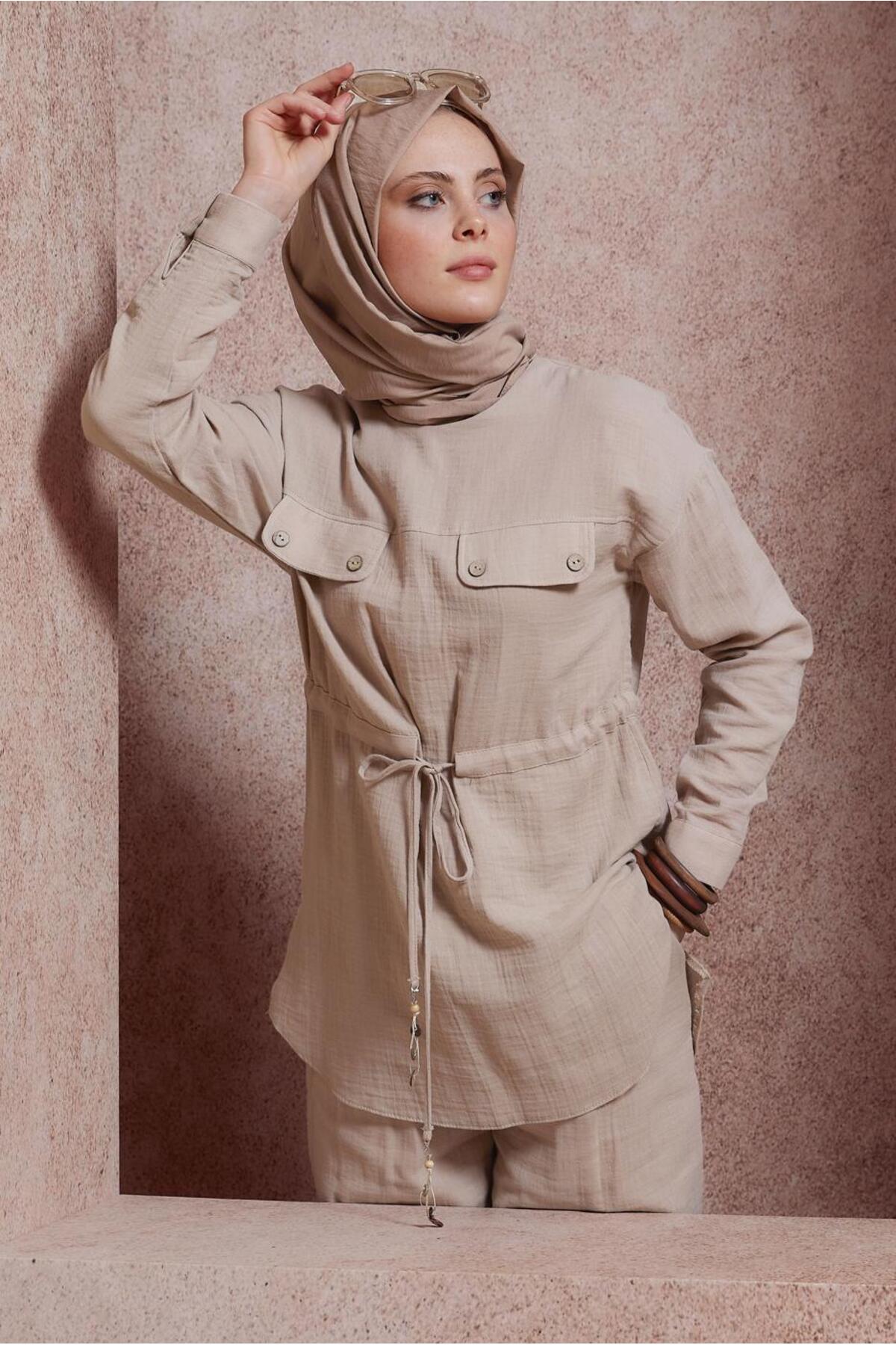 ست لباس زنانه راسته فاق نرمال آستین استاندارد | آلوینا Alvina 24YTKP0044425