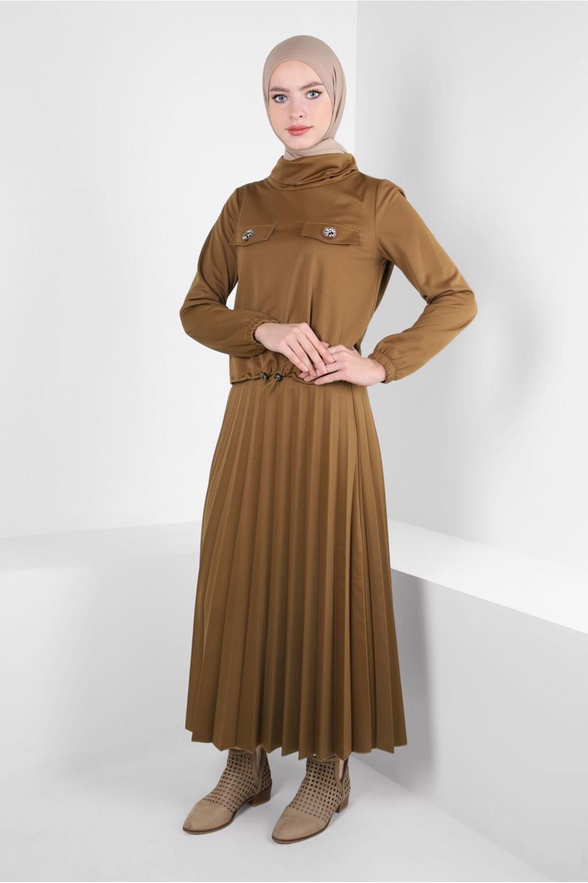 ست لباس زنانه راسته فاق نرمال آستین استاندارد | آلوینا Alvina 24KTKE0044224