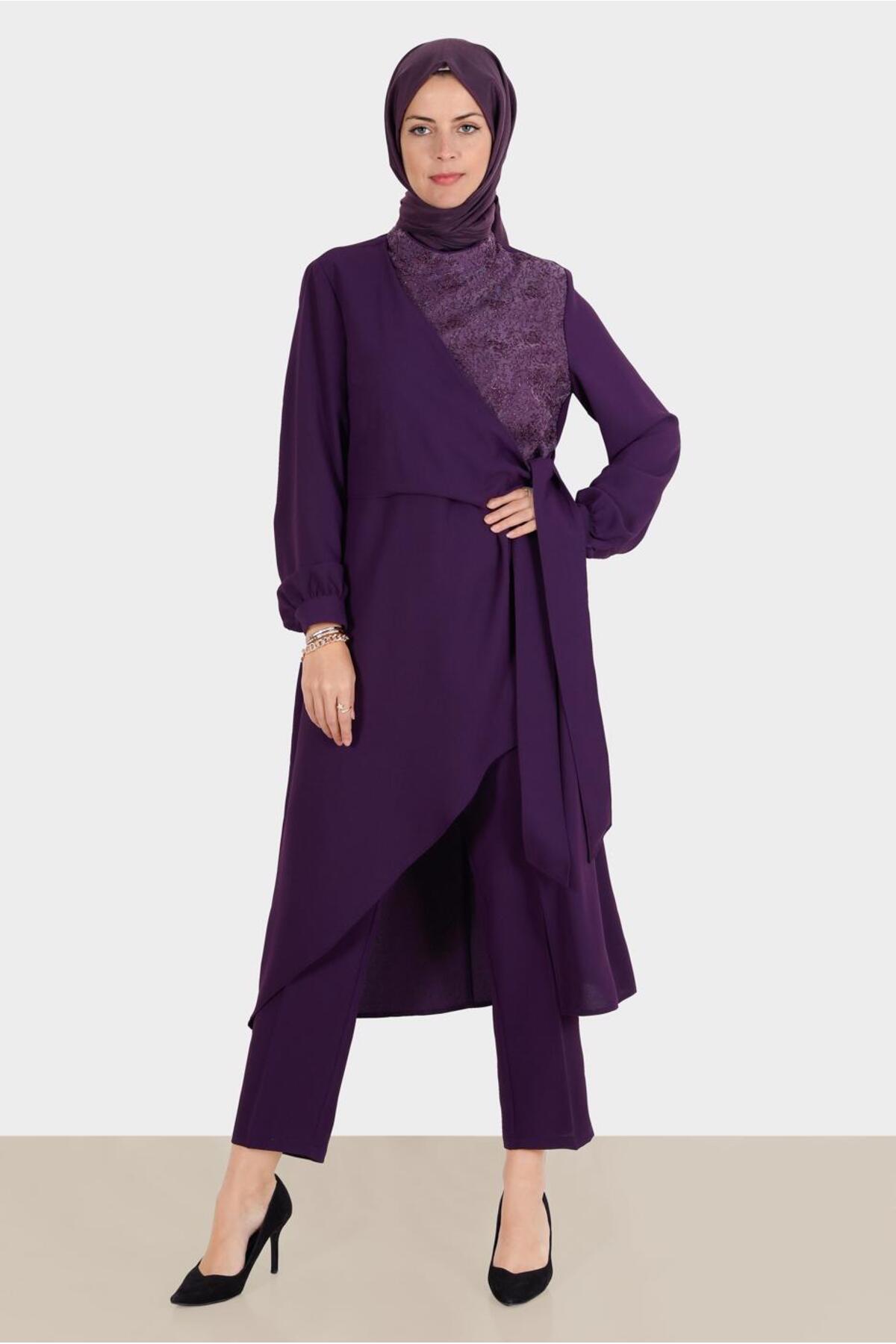 ست لباس زنانه راسته فاق نرمال بدون آستین | آلوینا Alvina 22YTKP0030283