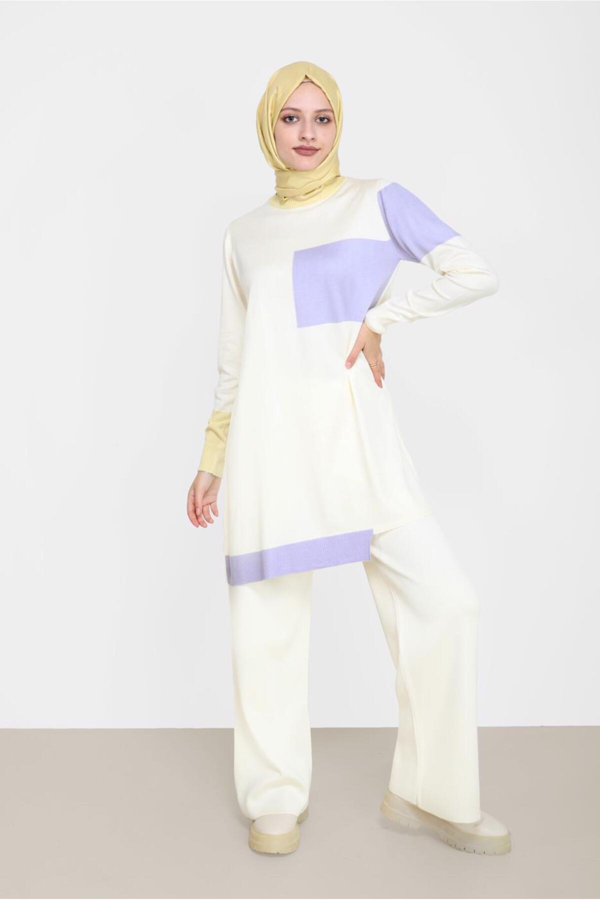 ست لباس زنانه راسته فاق نرمال آستین استاندارد | آلوینا Alvina 22KTKP0042031
