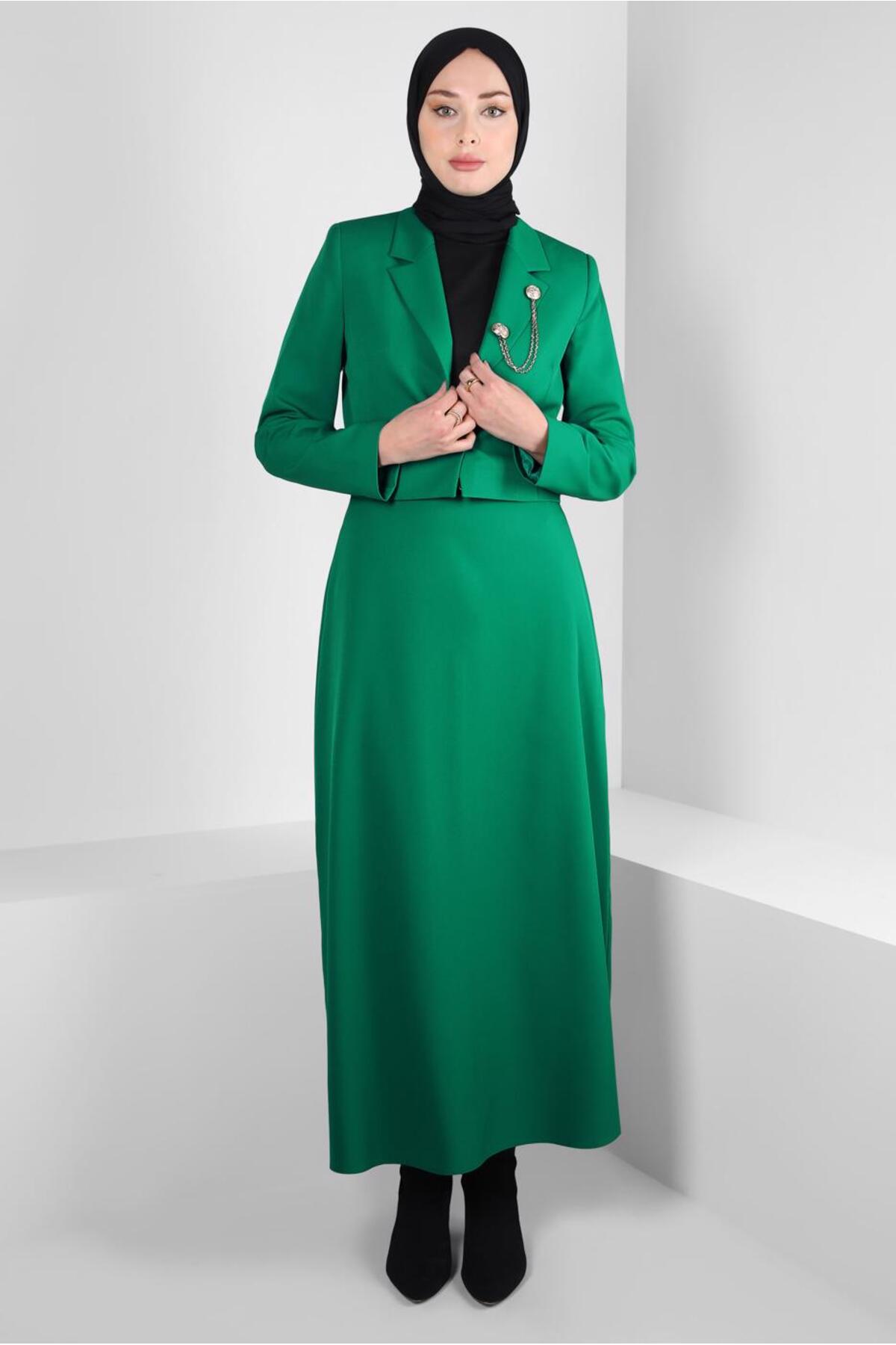ست لباس زنانه راسته فاق نرمال آستین استاندارد | آلوینا Alvina 24KETK0044159-1