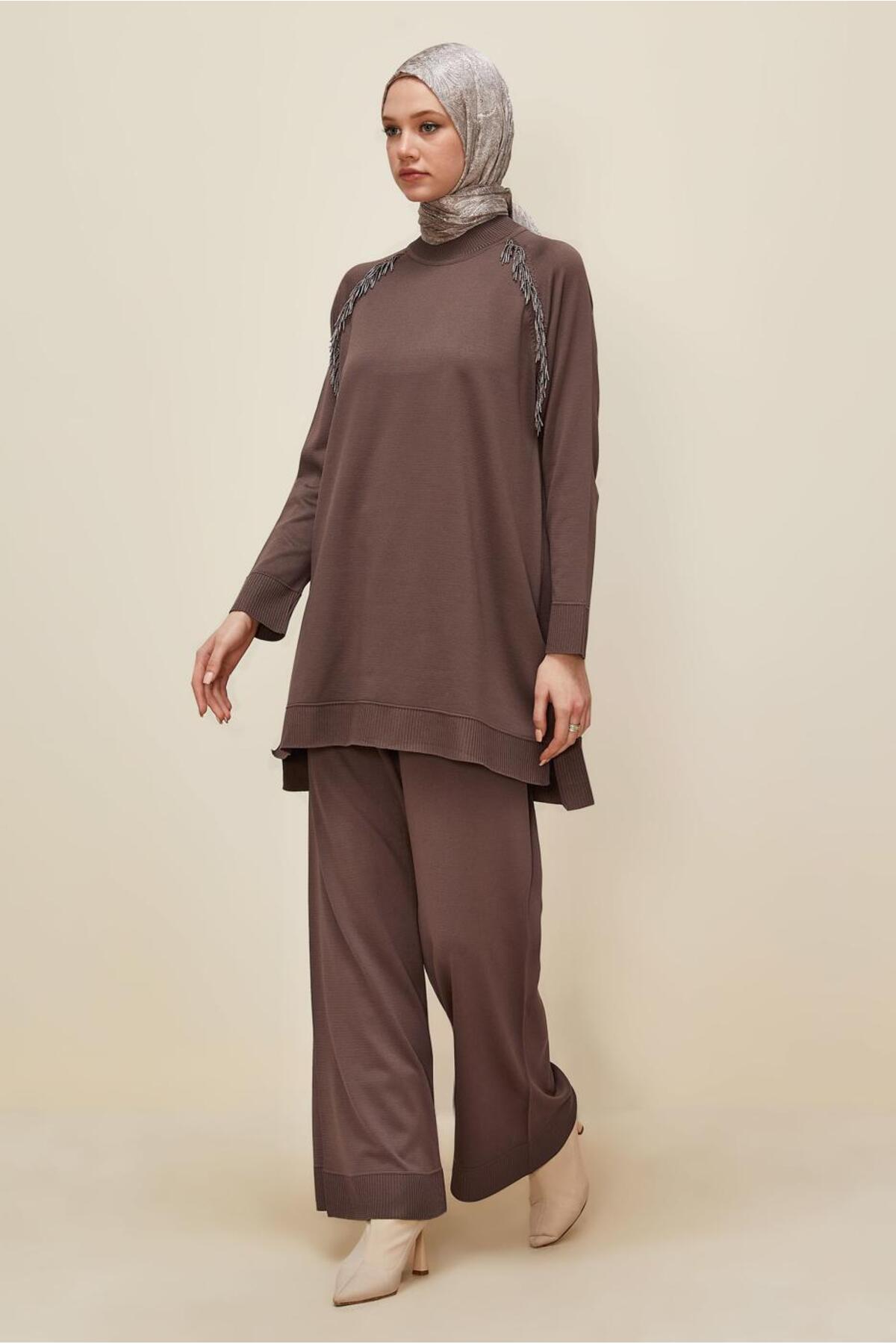 ست لباس زنانه راسته کشسان آستین استاندارد | آلوینا Alvina 26KTKP0045873