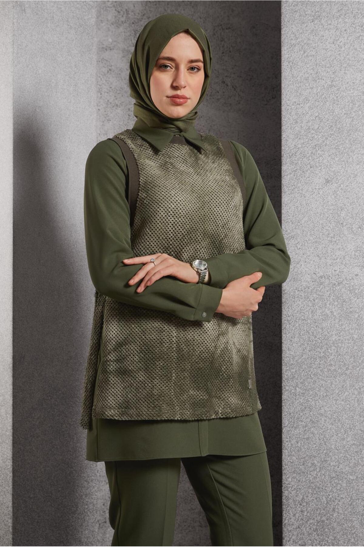 ست لباس زنانه راسته فاق نرمال آستین استاندارد | آلوینا Alvina 25KTKP0045162